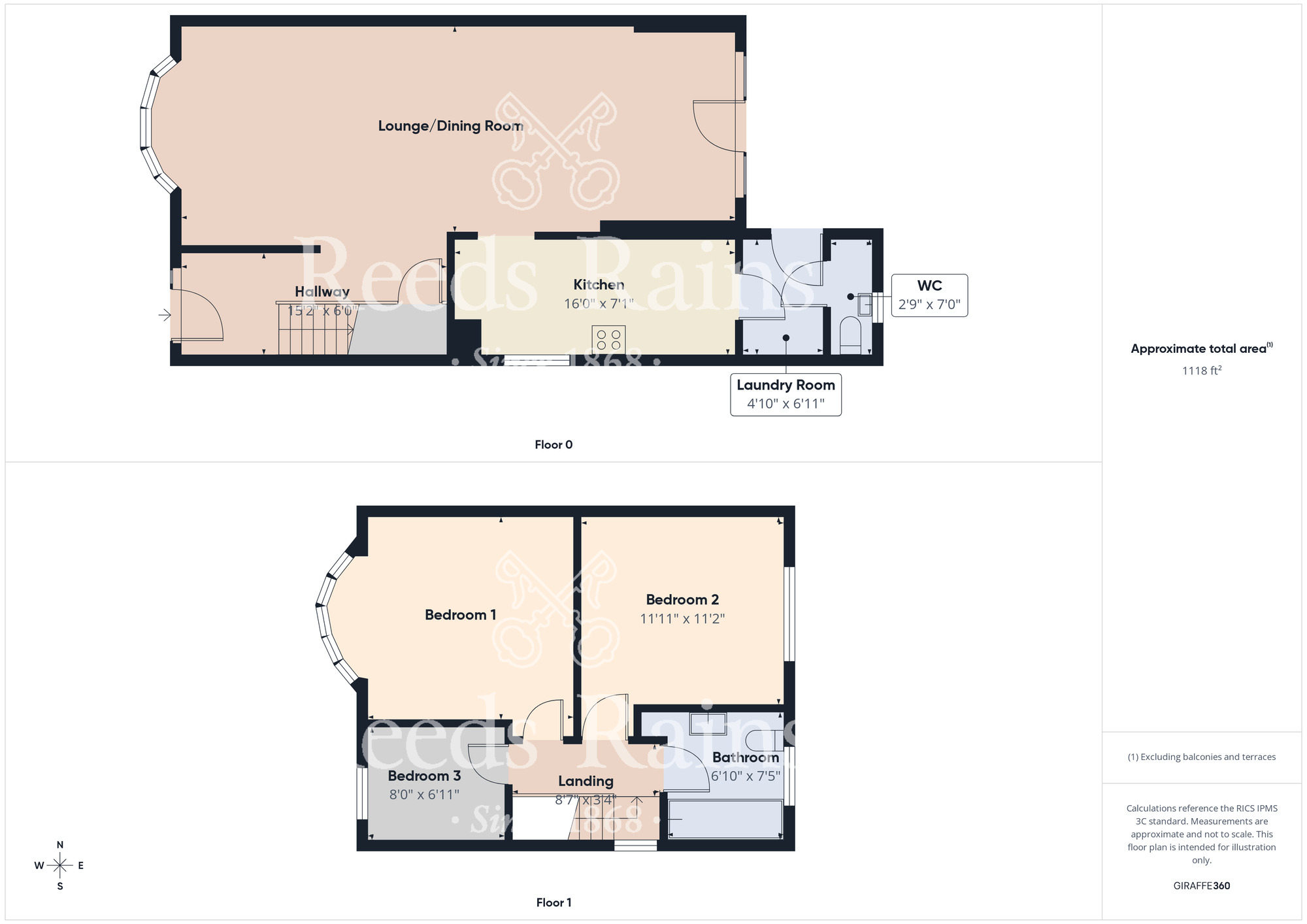 Floorplan of 3 bedroom Semi Detached House for sale, Thornfield Grove, Middlesbrough, North Yorkshire, TS5