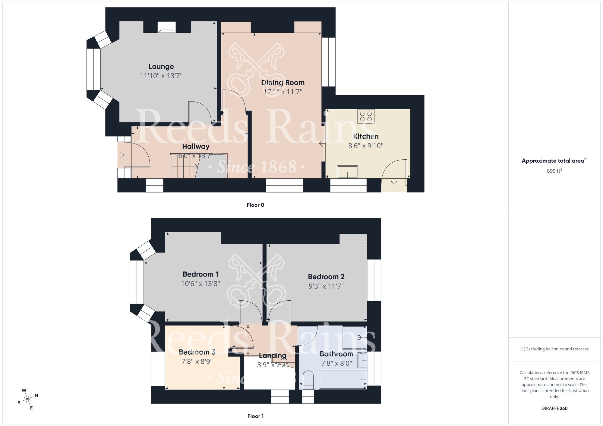 Floorplan of 3 bedroom Semi Detached House for sale, Heythrop Drive, Middlesbrough, North Yorkshire, TS5