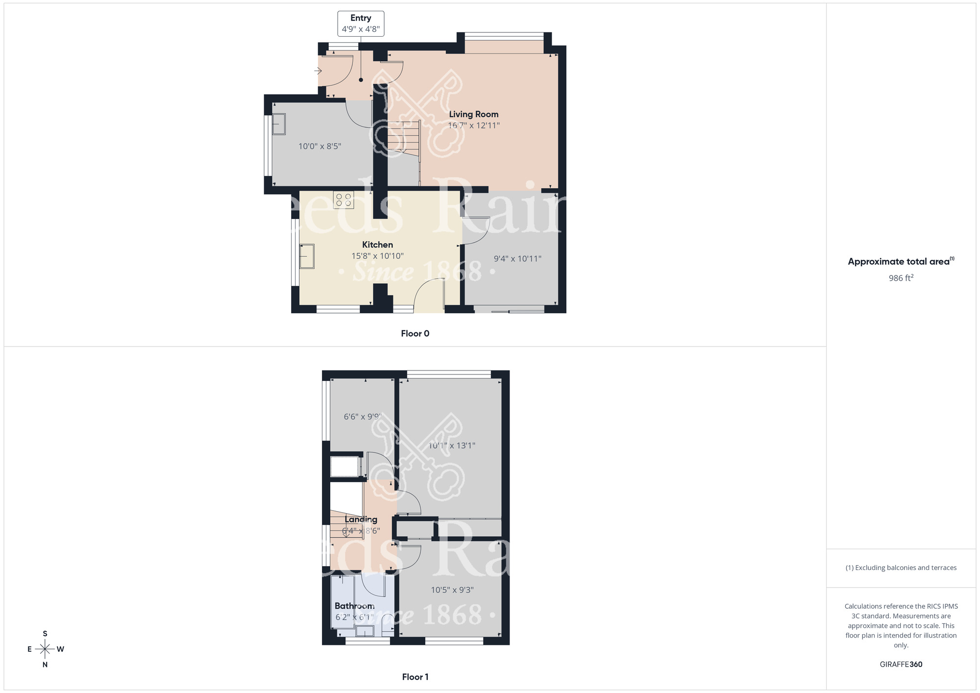 Floorplan of 3 bedroom Semi Detached House for sale, Bassenthwaite, Middlesbrough, North Yorkshire, TS5
