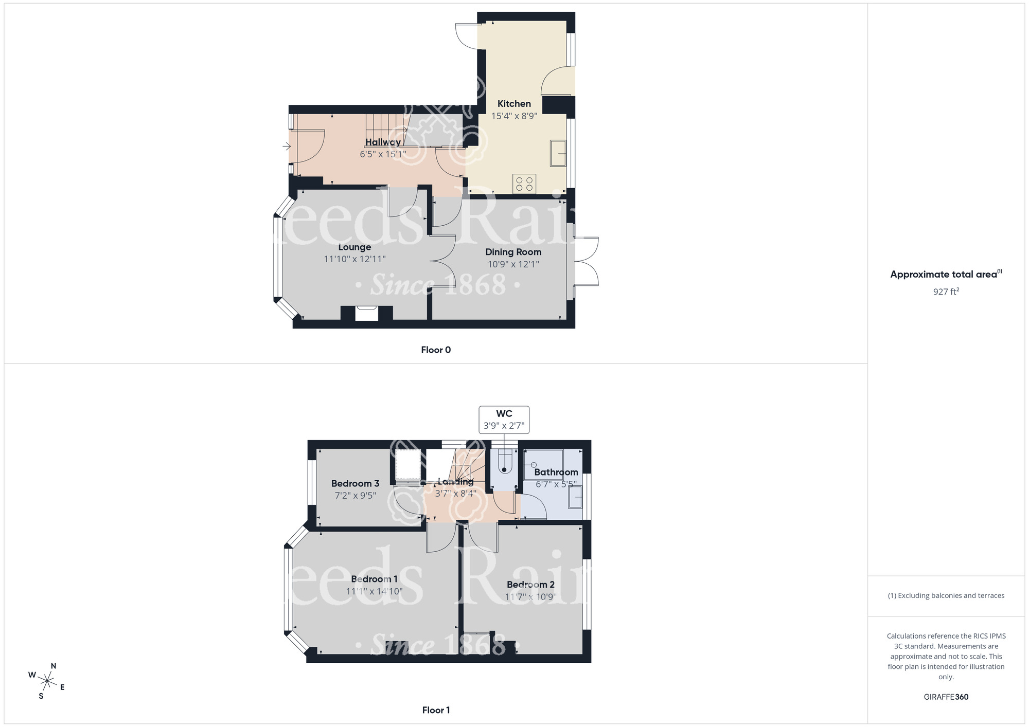 Floorplan of 3 bedroom Semi Detached House for sale, Chilton Close, Middlesbrough, North Yorkshire, TS5