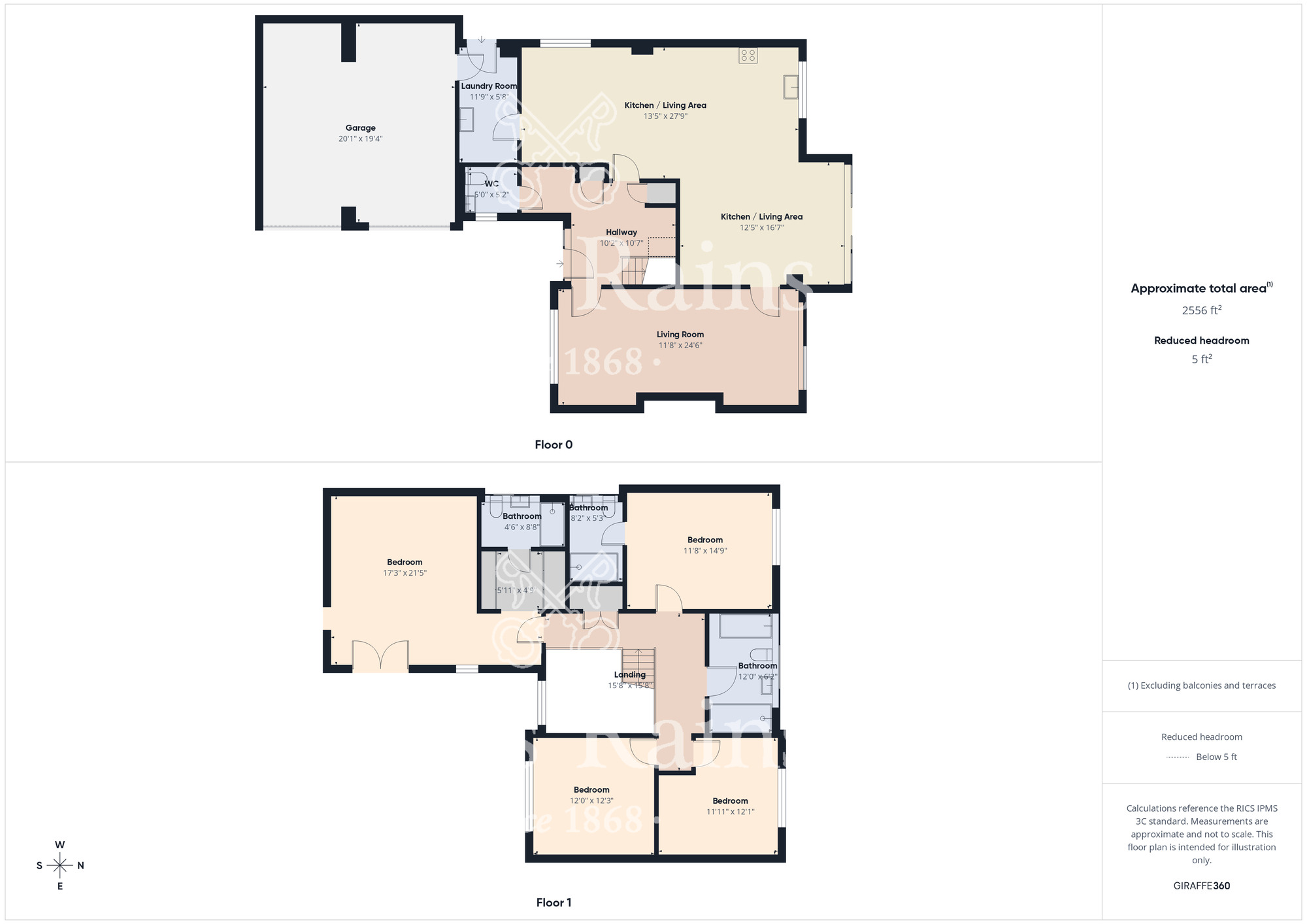Floorplan of 4 bedroom Detached House for sale, Bassenthwaite Gardens, Redmarshall, Durham, TS21