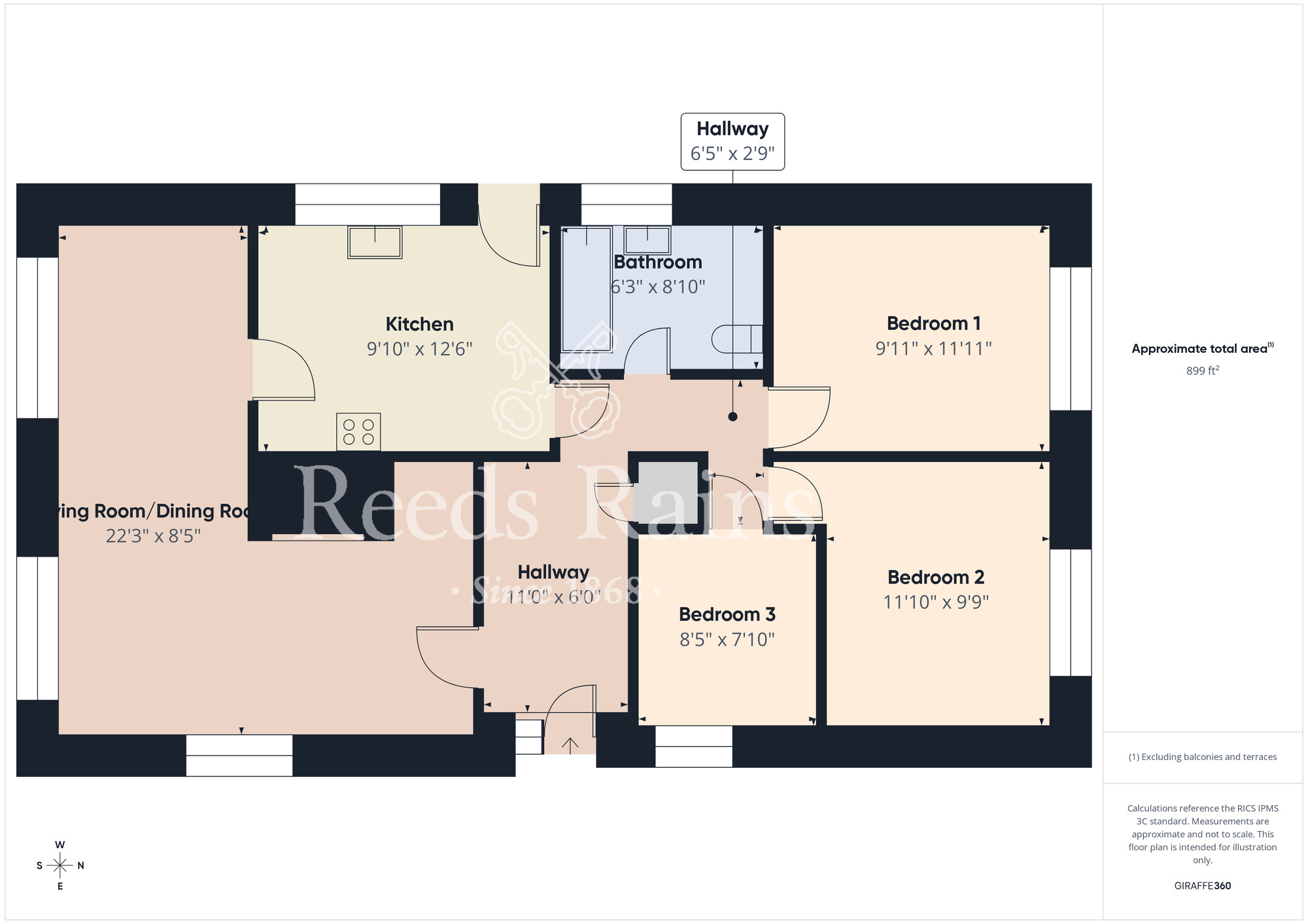 Floorplan of 3 bedroom Detached Bungalow for sale, Whinstone Drive, Stainton, North Yorkshire, TS8