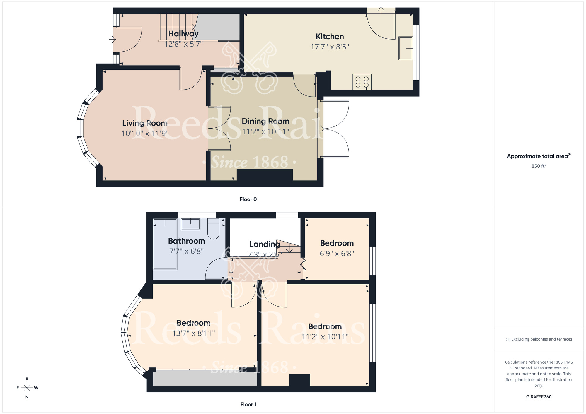Floorplan of 3 bedroom Semi Detached House for sale, Braemar Road, Middlesbrough, North Yorkshire, TS5