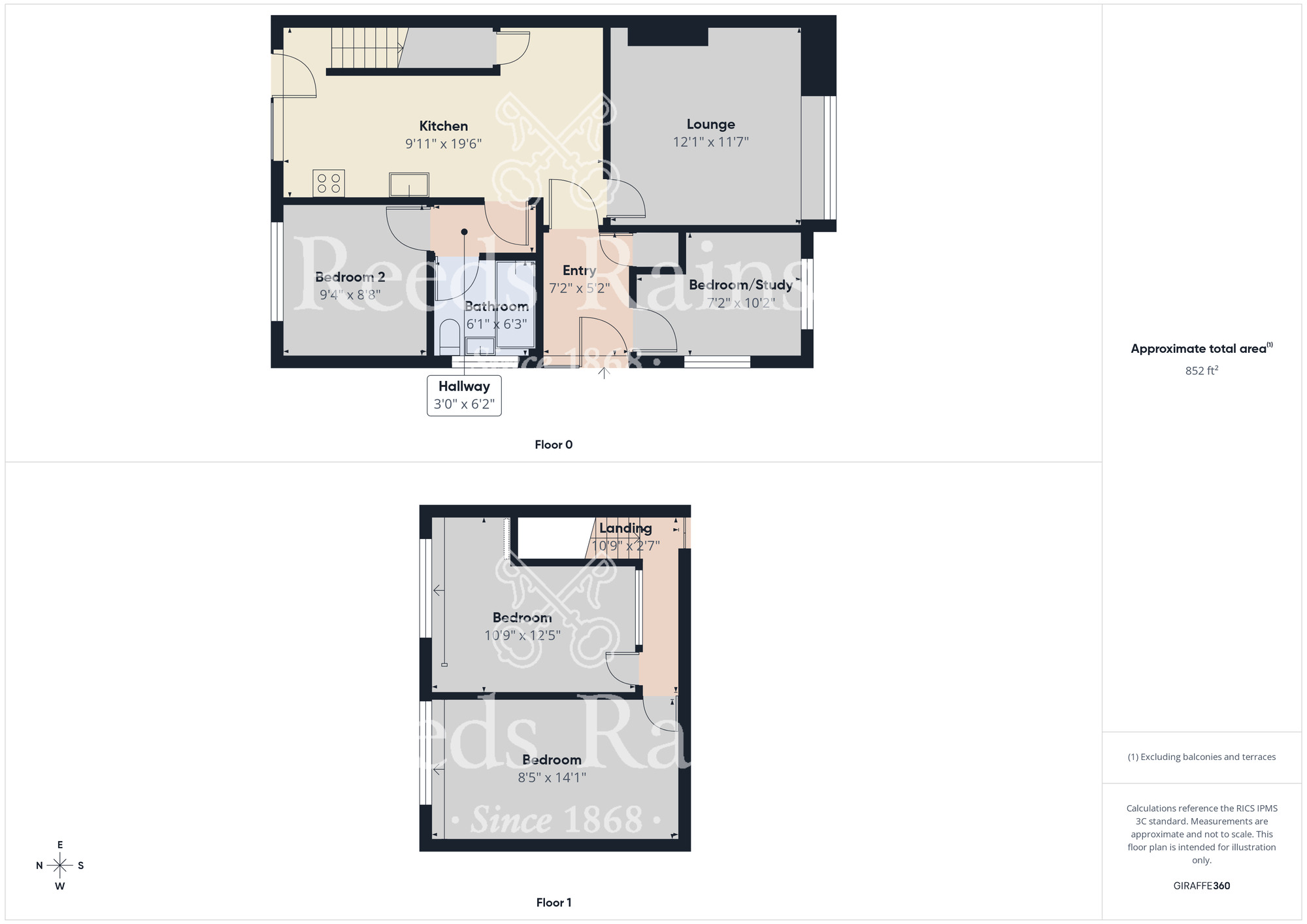 Floorplan of 4 bedroom Semi Detached Bungalow for sale, Hallgarth Close, Middlesbrough, North Yorkshire, TS5