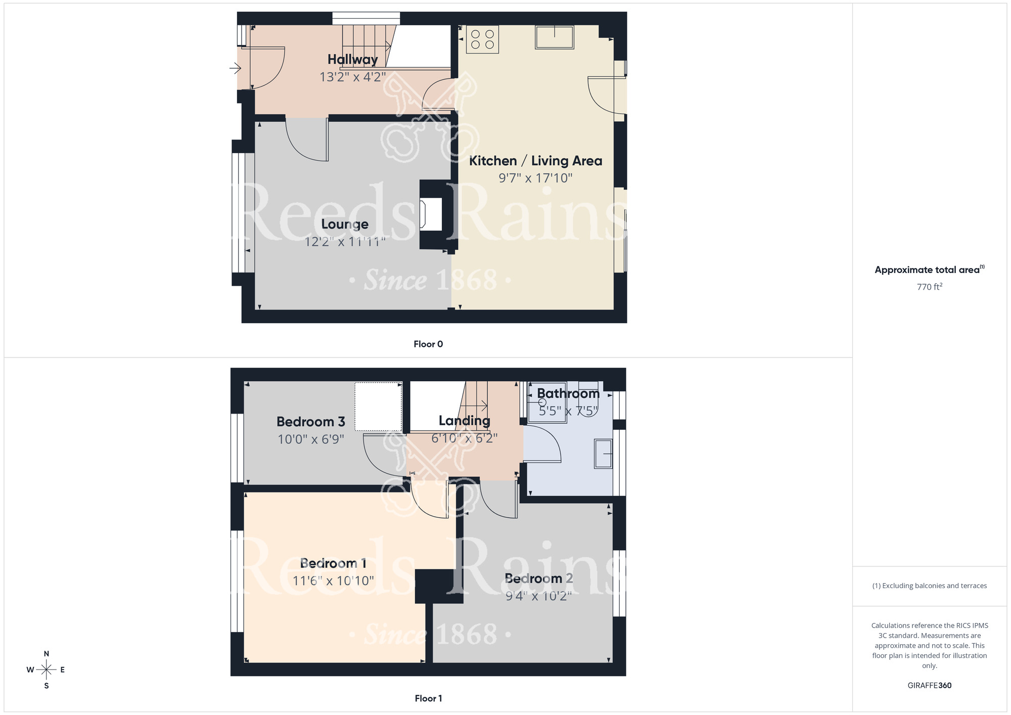 Floorplan of 3 bedroom End Terrace House for sale, Aldergrove Drive, Middlesbrough, North Yorkshire, TS4