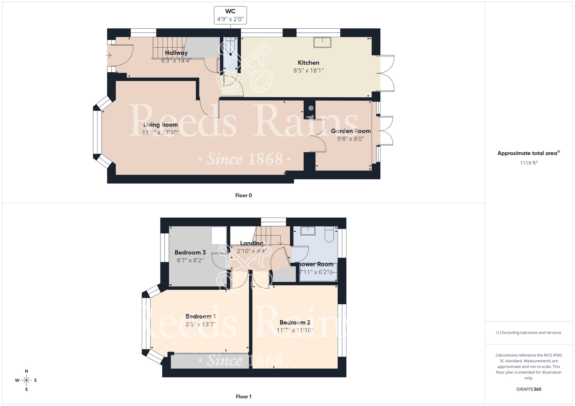 Floorplan of 3 bedroom Semi Detached House for sale, The Oval, Middlesbrough, North Yorkshire, TS5