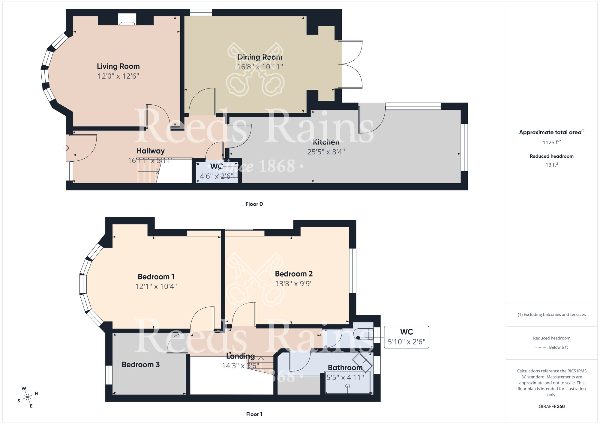 Floorplan of 3 bedroom End Terrace House for sale, Devonshire Road, Middlesbrough, North Yorkshire, TS5