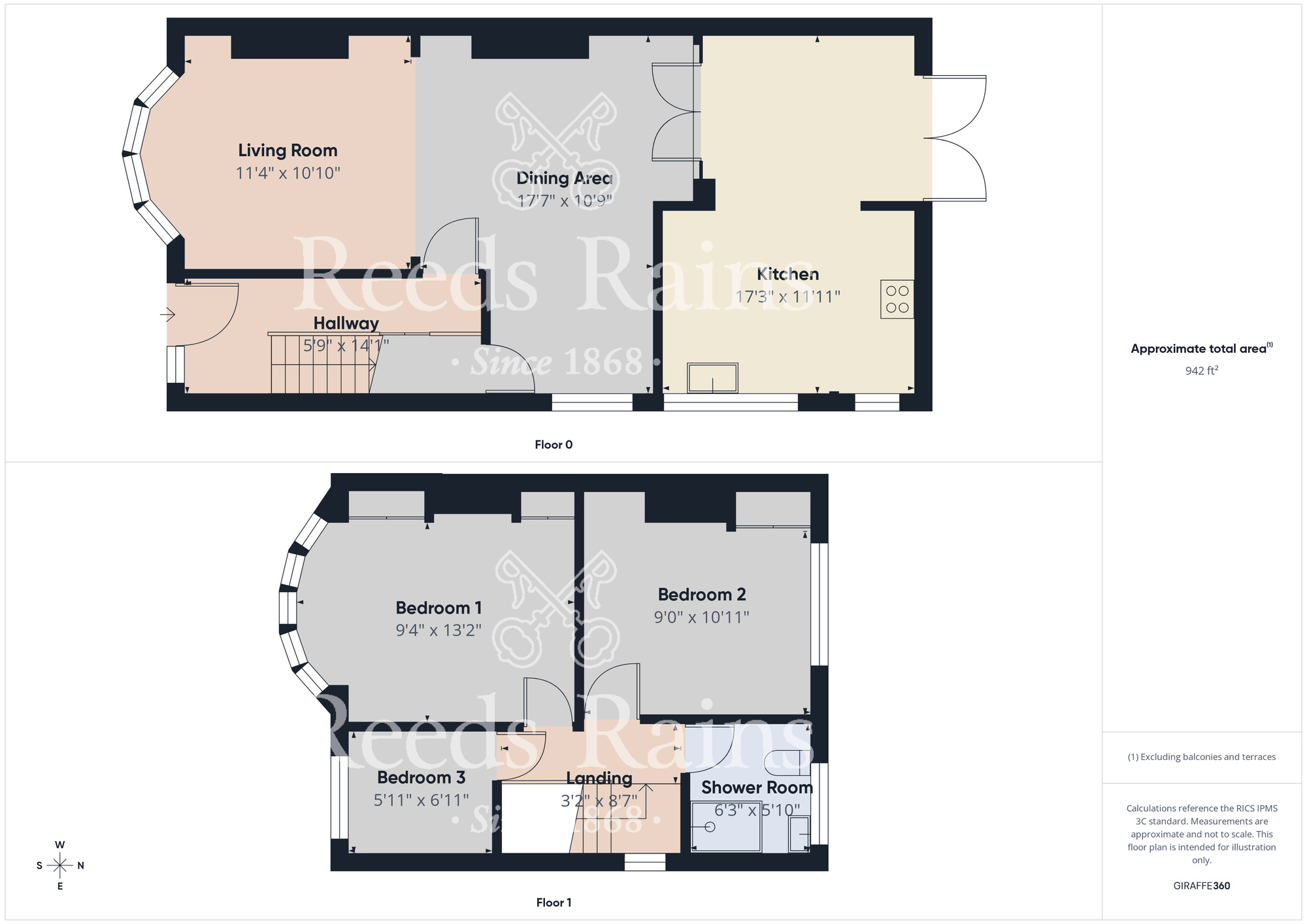 Floorplan of 3 bedroom Semi Detached House for sale, Trenholme Road, Middlesbrough, North Yorkshire, TS4