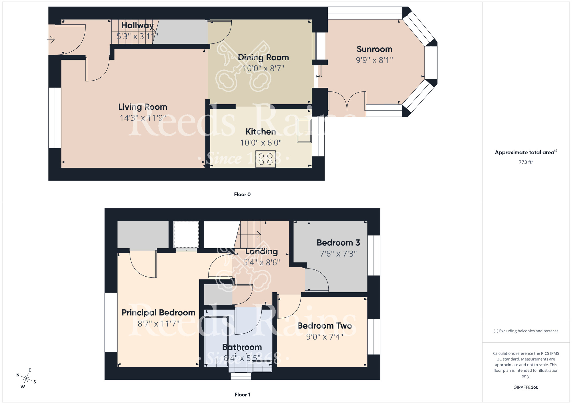 Floorplan of 3 bedroom Semi Detached House for sale, Lynmouth Close, Hemlington, North Yorkshire, TS8