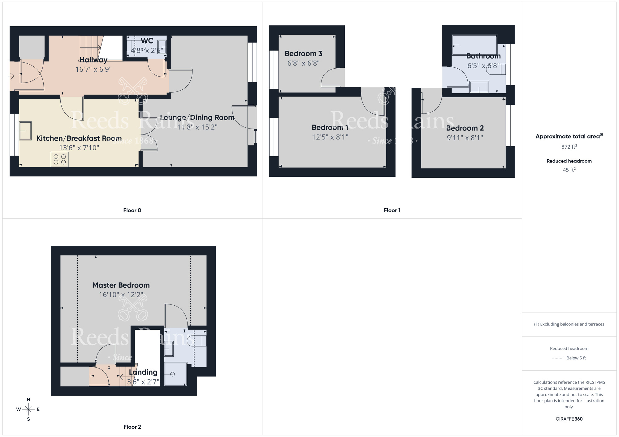 Floorplan of 4 bedroom Semi Detached House for sale, Saltwater Court, Middlesbrough, North Yorkshire, TS4