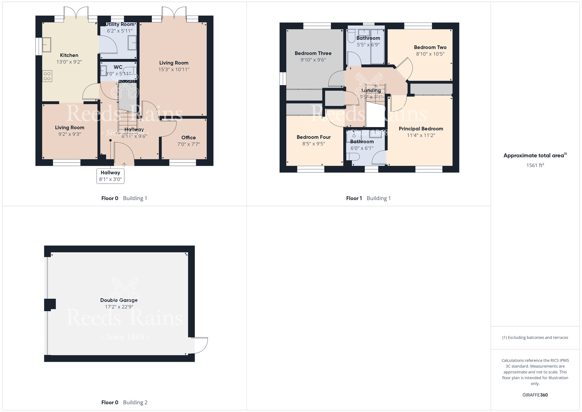 Floorplan of 4 bedroom Detached House for sale, Raines Court, Middlesbrough, North Yorkshire, TS4