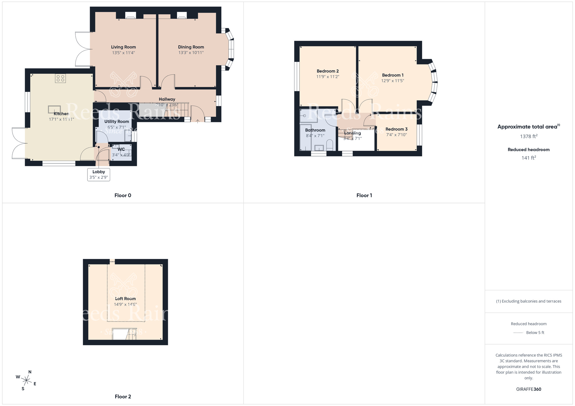 Floorplan of 3 bedroom Semi Detached House for sale, Keswick Grove, Middlesbrough, North Yorkshire, TS5