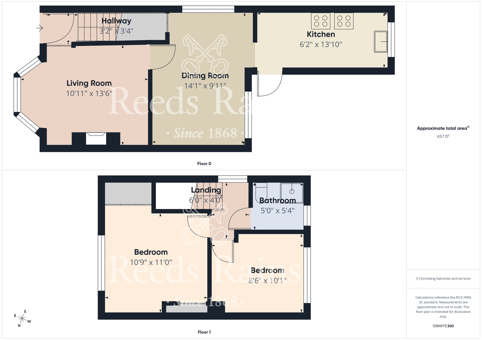 Floorplan of 2 bedroom Semi Detached House for sale, West Street, Normanby, TS6