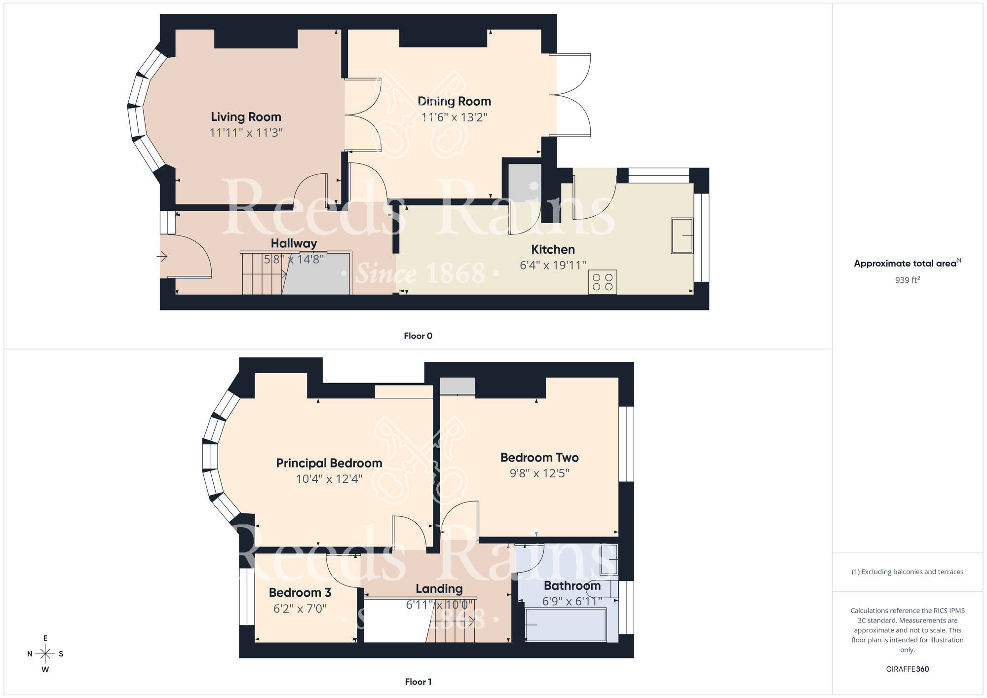 Floorplan of 3 bedroom Mid Terrace House for sale, Oxford Road, Middlesbrough, North Yorkshire, TS5