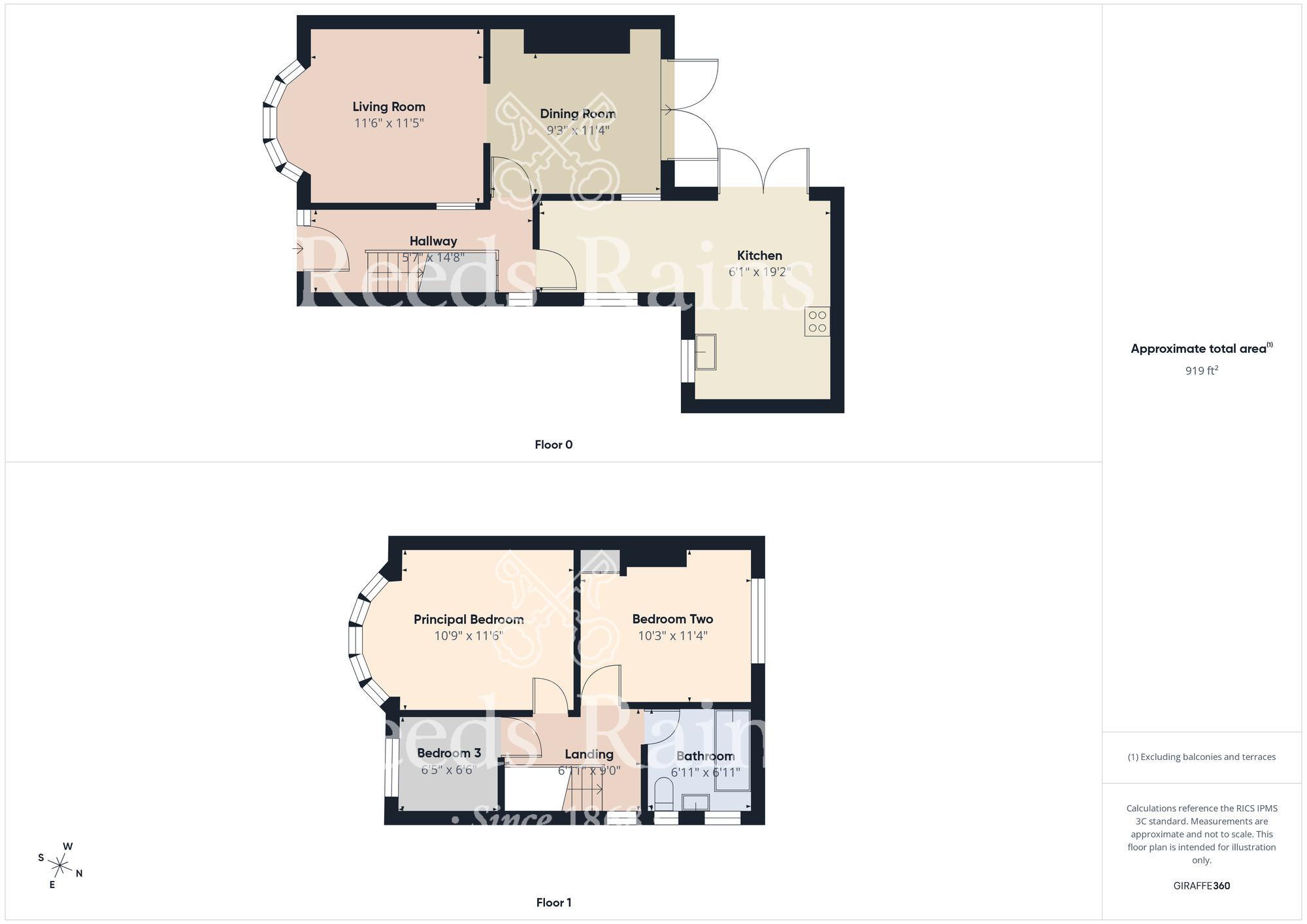 Floorplan of 3 bedroom Semi Detached House for sale, Ida Road, Middlesbrough, North Yorkshire, TS3