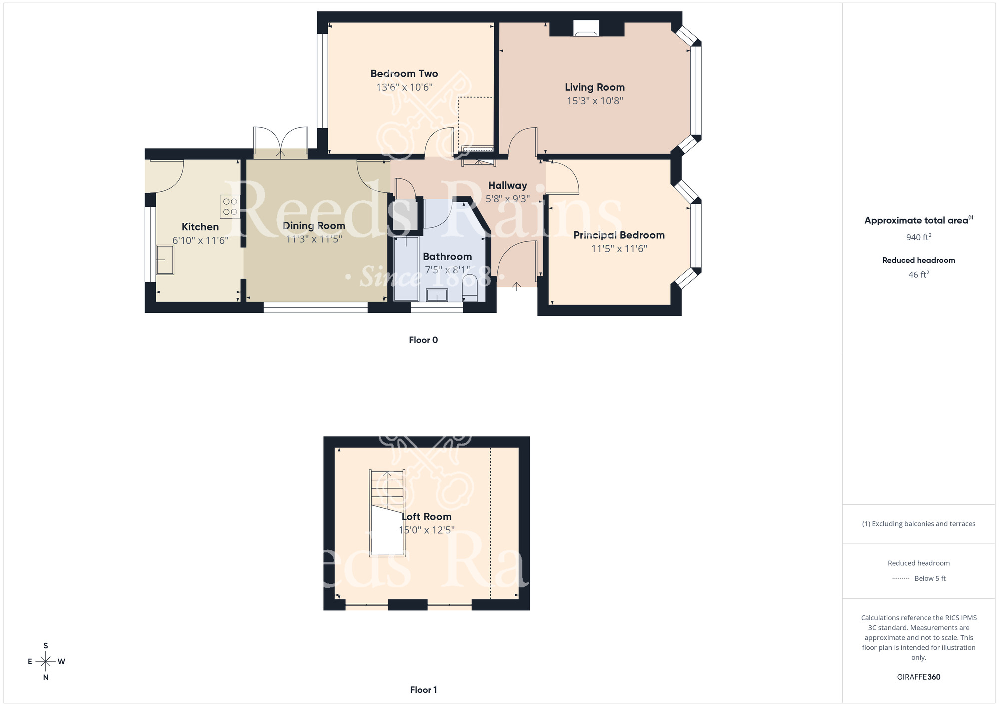Floorplan of 2 bedroom Semi Detached Bungalow for sale, Cradley Drive, Middlesbrough, North Yorkshire, TS5