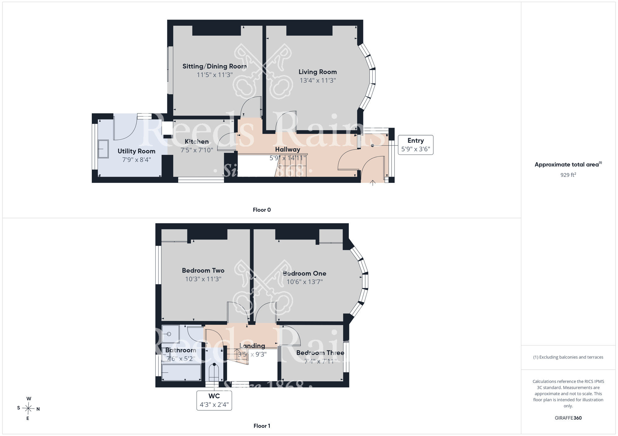 Floorplan of 3 bedroom Semi Detached House for sale, Fairfield Avenue, Middlesbrough, North Yorkshire, TS5