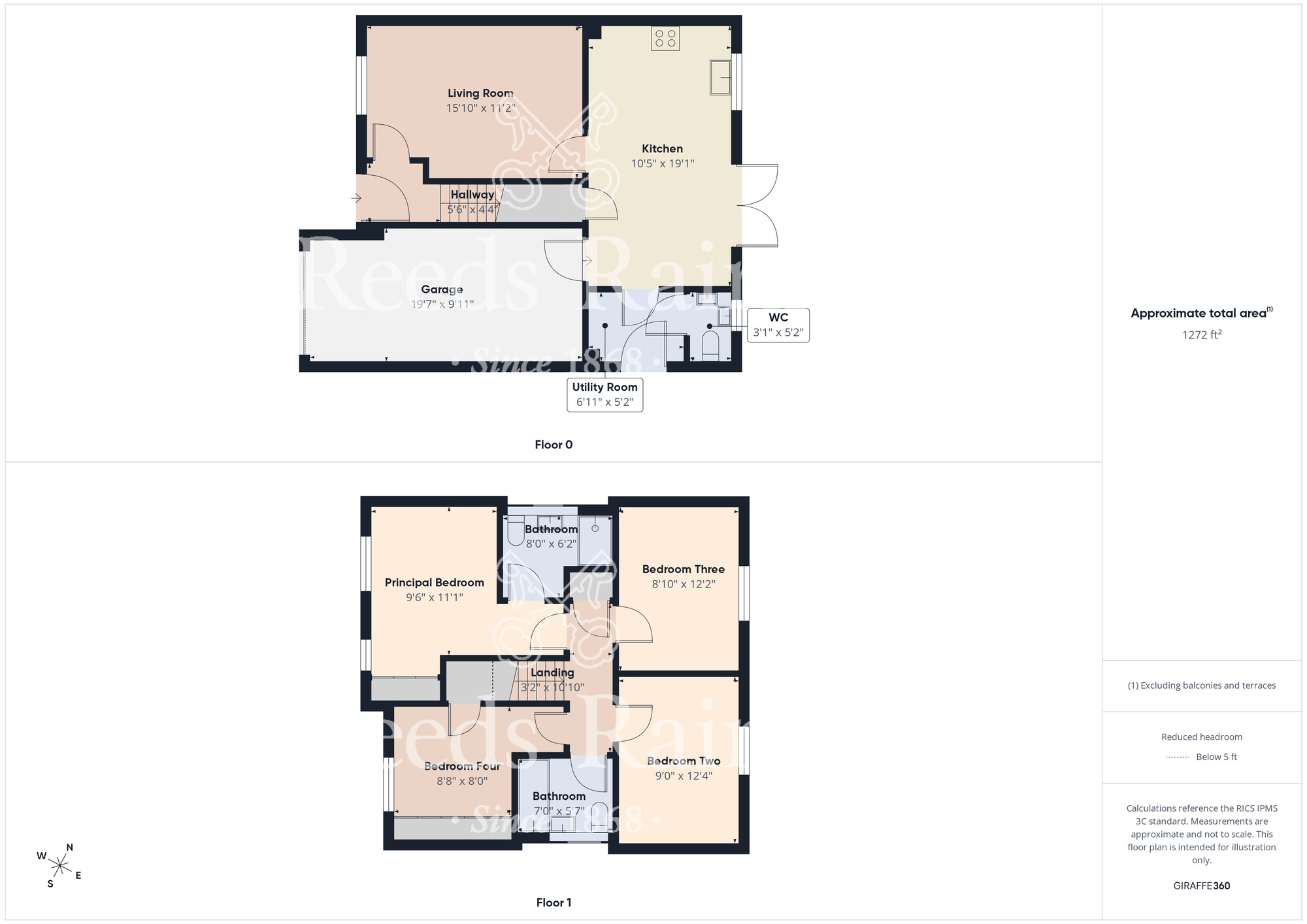 Floorplan of 4 bedroom Detached House for sale, Redpath Gardens, Eston, North Yorkshire, TS6