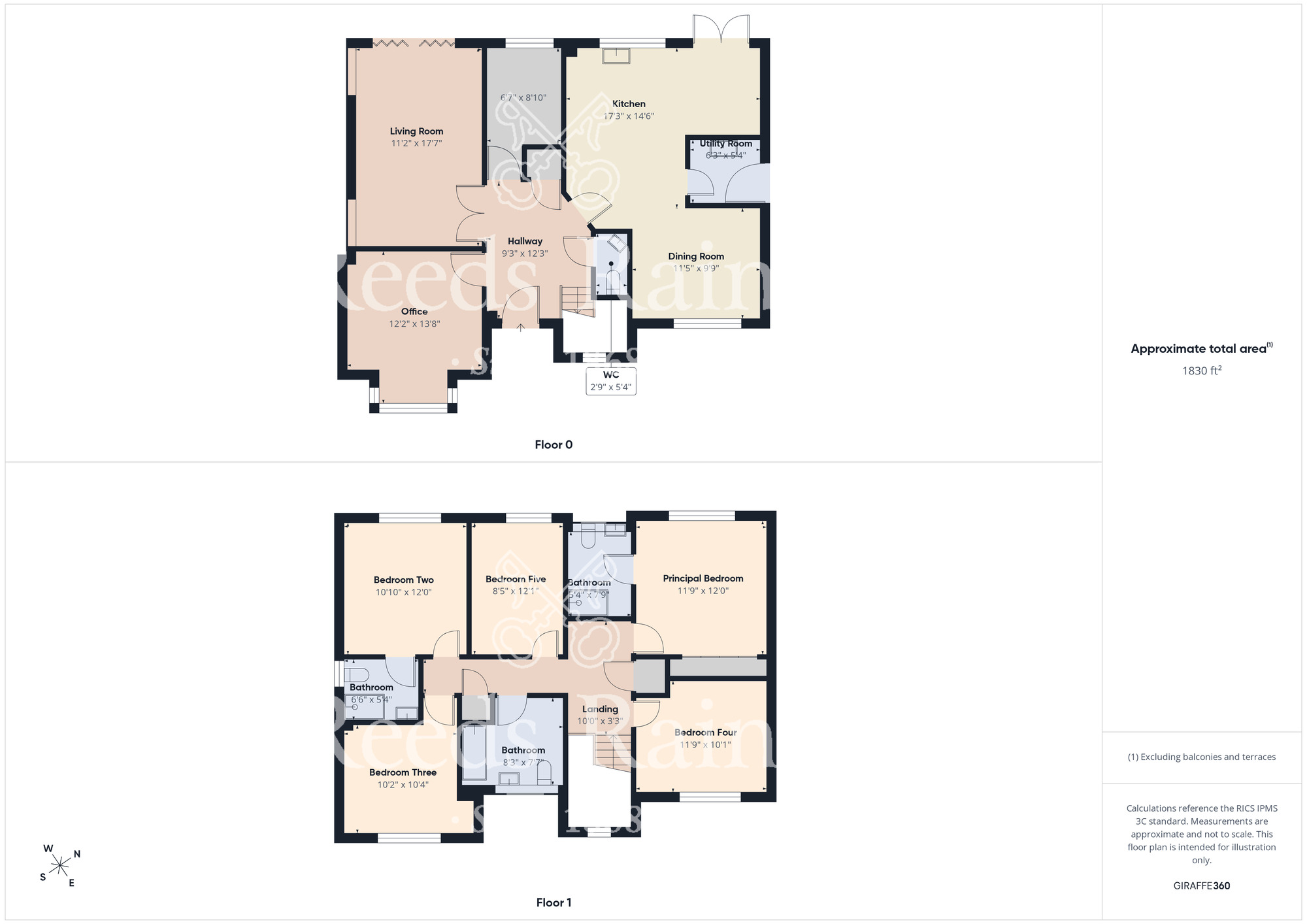 Floorplan of 5 bedroom Detached House for sale, Furrow Grange, Middlesbrough, North Yorkshire, TS5