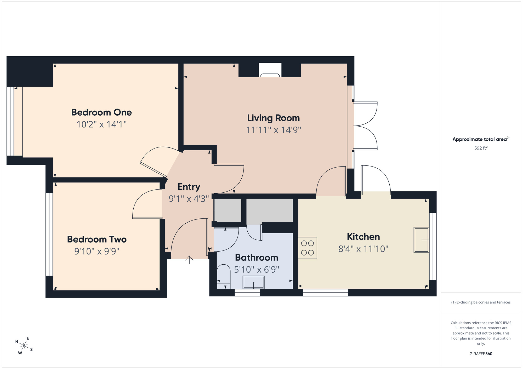 Floorplan of 2 bedroom Semi Detached Bungalow for sale, Brooksbank Road, Ormesby, North Yorkshire, TS7
