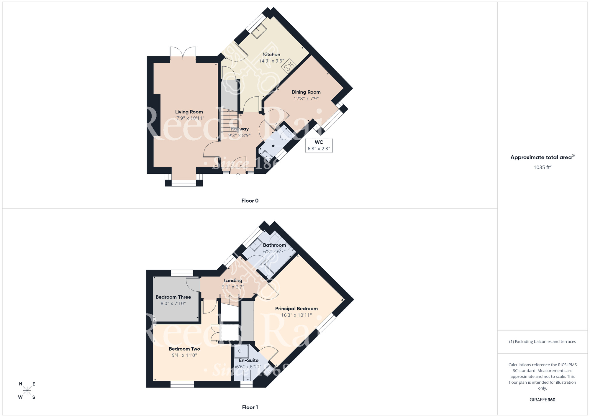 Floorplan of 3 bedroom Semi Detached House for sale, Clough Close, Middlesbrough, North Yorkshire, TS5