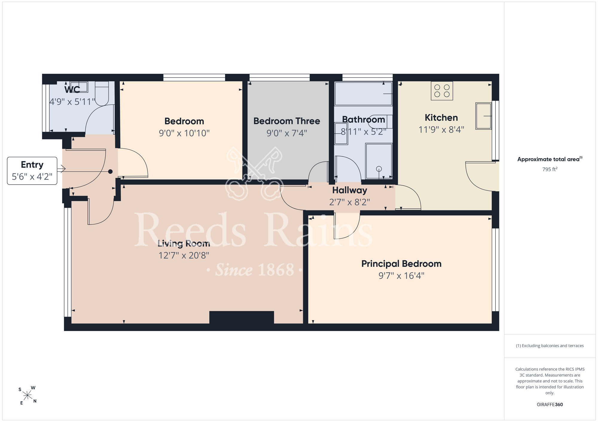 Floorplan of 3 bedroom Semi Detached Bungalow for sale, Southlands Drive, Nunthorpe, North Yorkshire, TS7