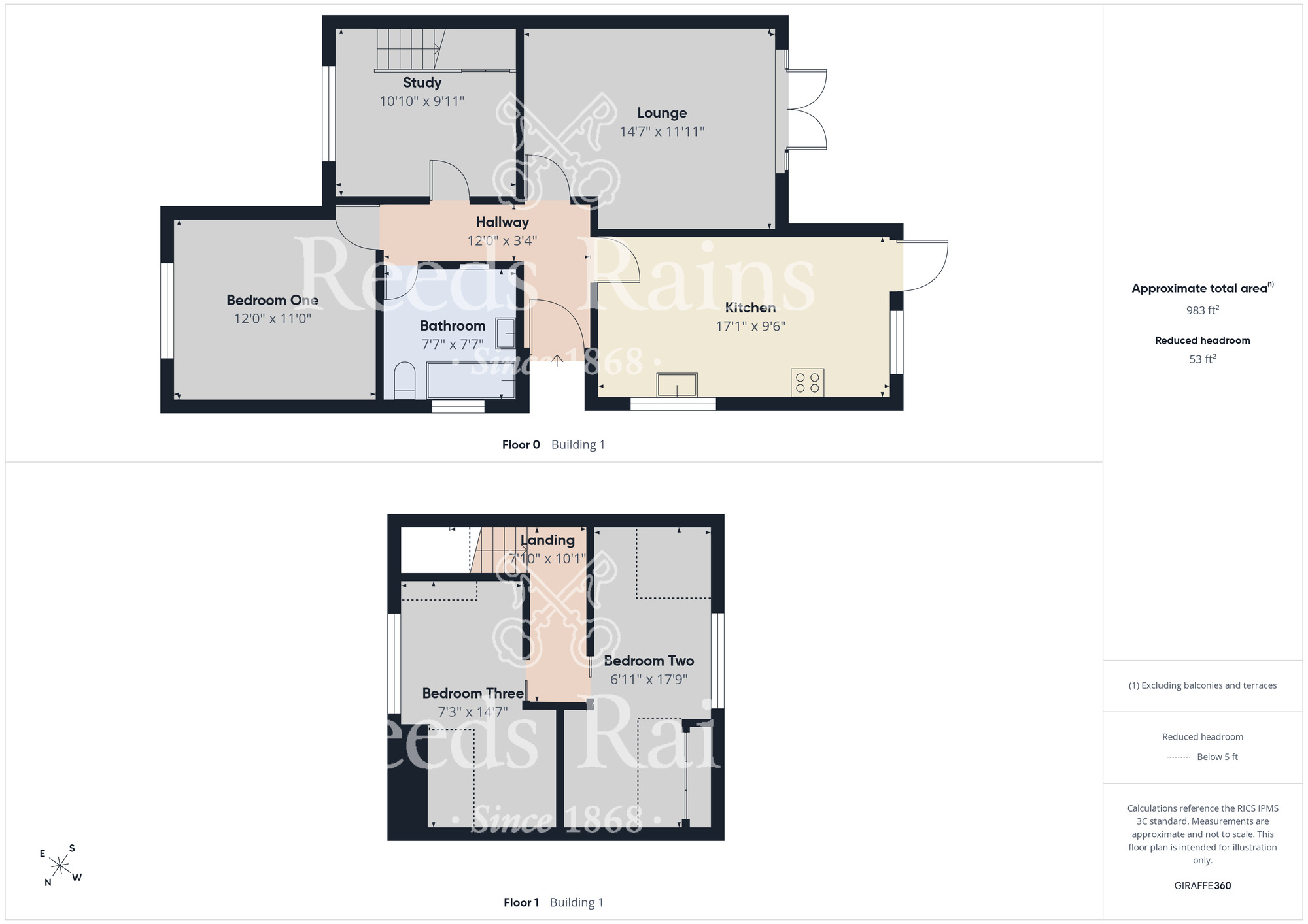 Floorplan of 3 bedroom Semi Detached Bungalow for sale, Sherwood Close, Ormesby, North Yorkshire, TS7