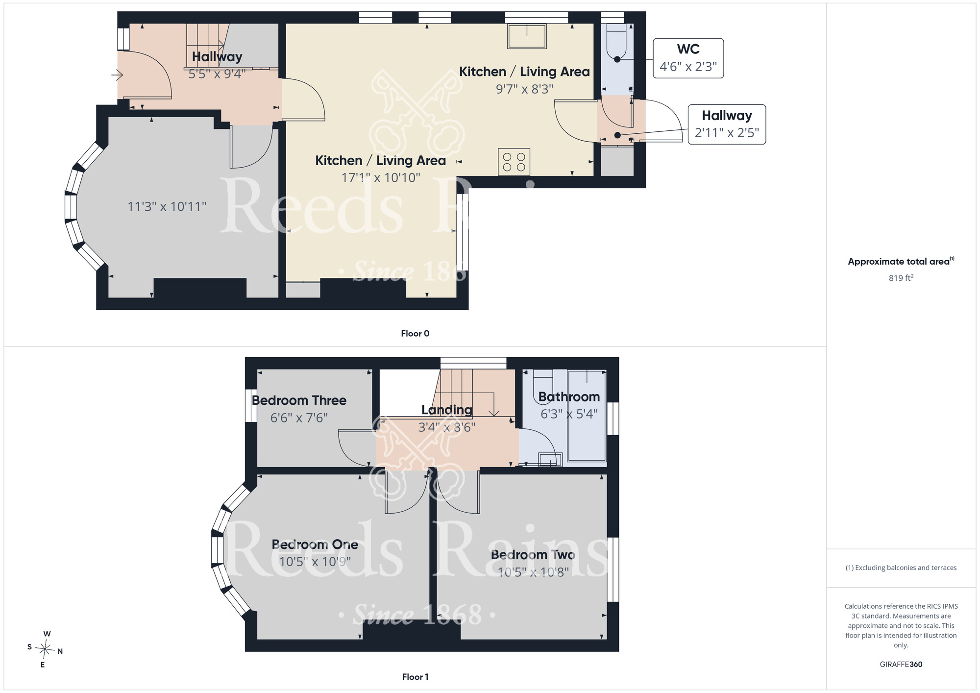 Floorplan of 3 bedroom Semi Detached House for sale, Buttermere Avenue, Middlesbrough, North Yorkshire, TS5