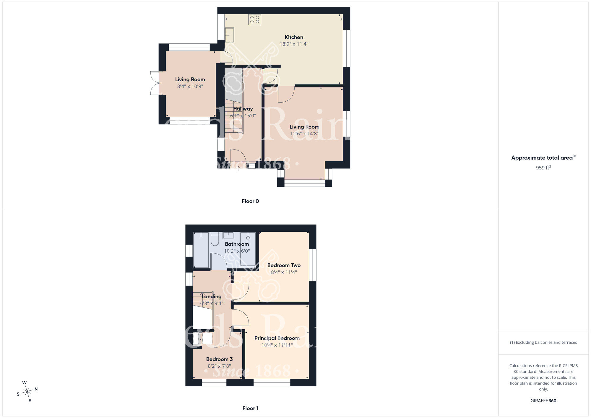 Floorplan of 3 bedroom Semi Detached House for sale, Asterley Drive, Middlesbrough, North Yorkshire, TS5