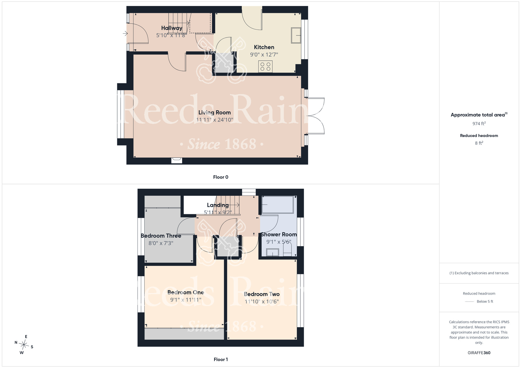 Floorplan of 3 bedroom Semi Detached House for sale, Pendock Close, Middlesbrough, North Yorkshire, TS5