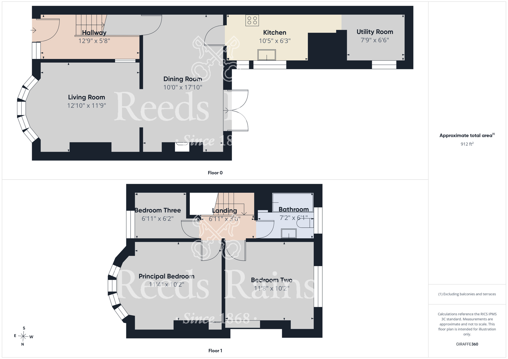 Floorplan of 3 bedroom Mid Terrace House for sale, Ottawa Road, Middlesbrough, North Yorkshire, TS4