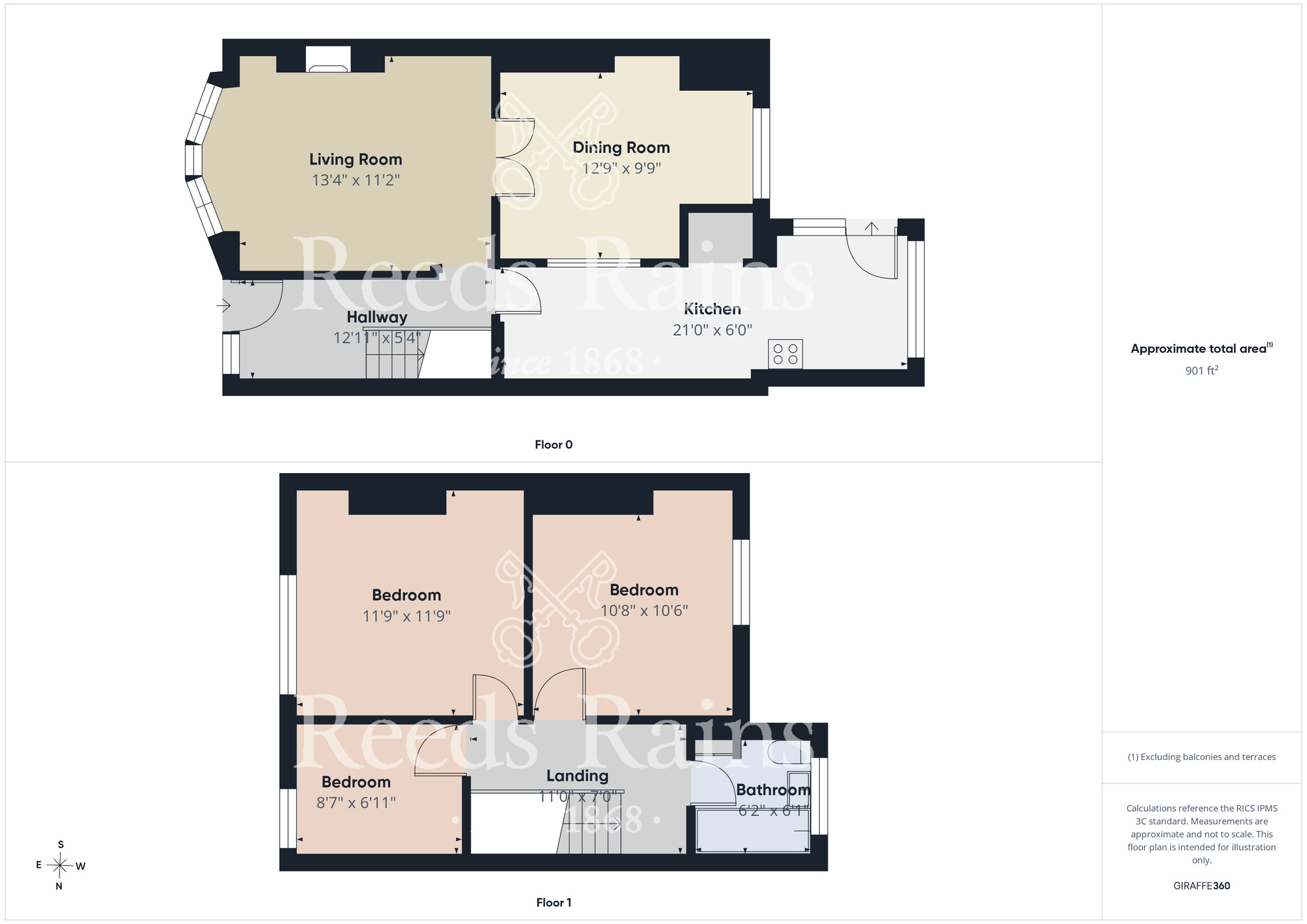 Floorplan of 3 bedroom Mid Terrace House for sale, Tavistock Road, Middlesbrough, North Yorkshire, TS5