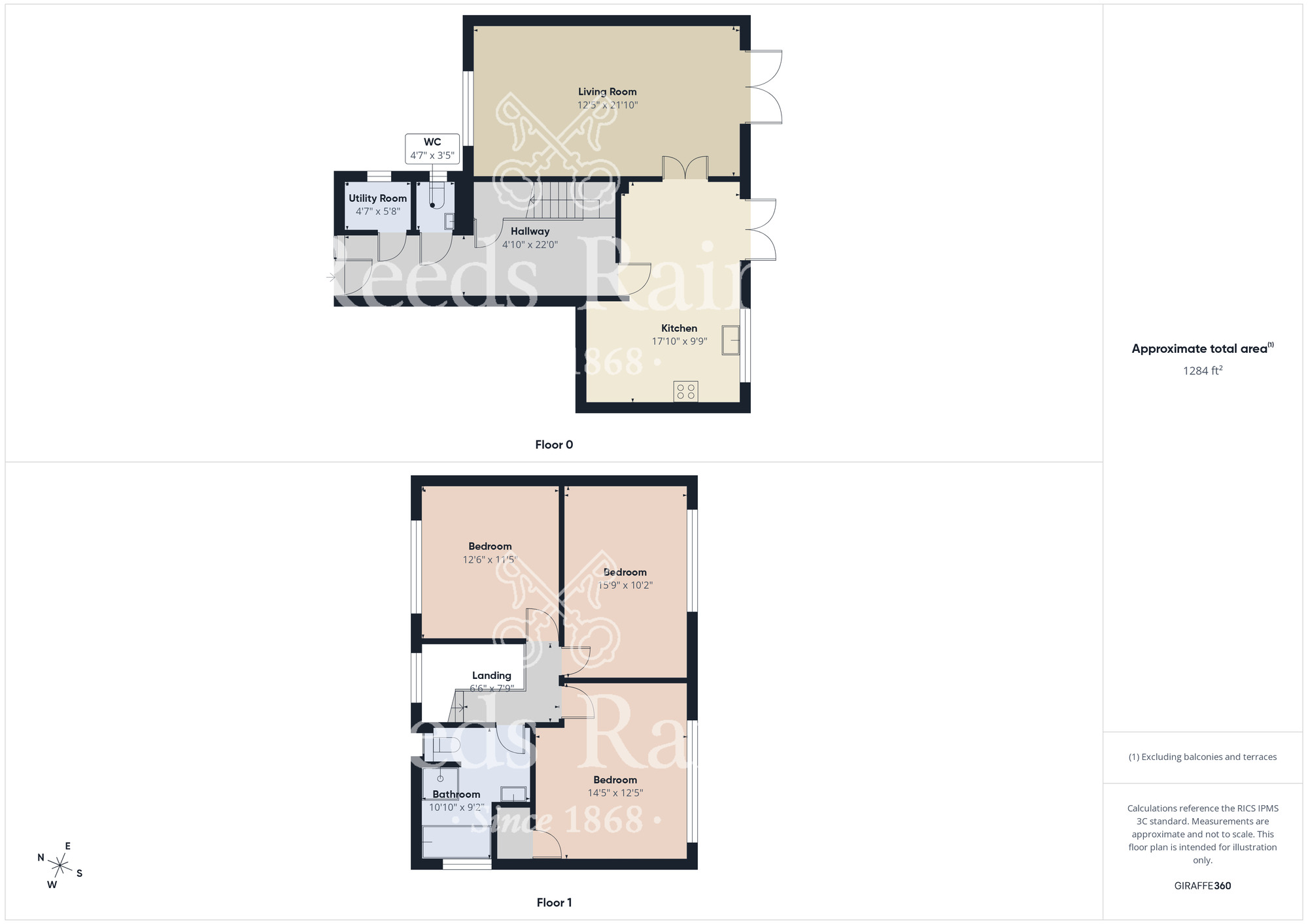 Floorplan of 3 bedroom Detached House for sale, Watchgate, Nunthorpe, North Yorkshire, TS7