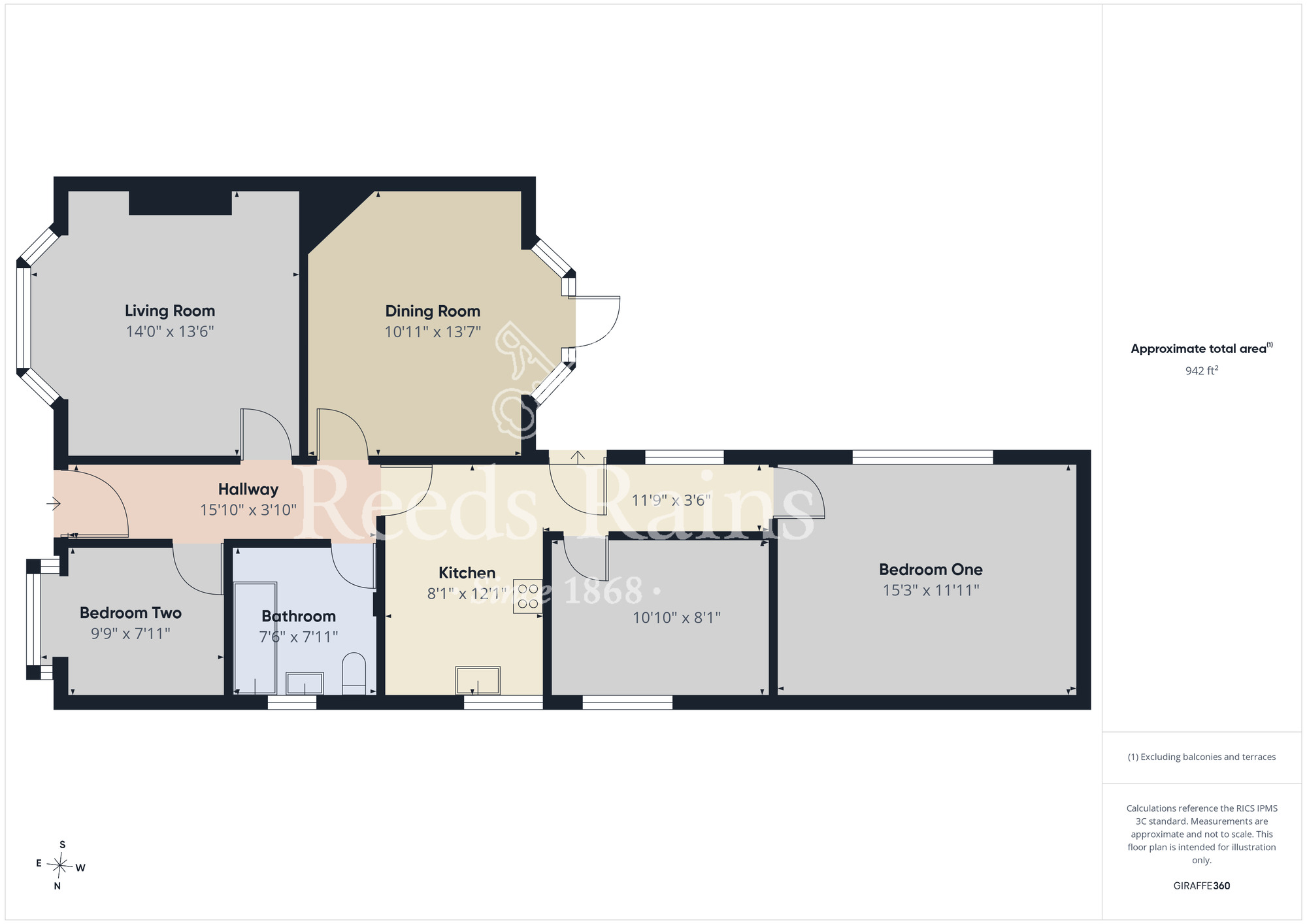Floorplan of 3 bedroom Semi Detached Bungalow for sale, Birchgate Road, Middlesbrough, North Yorkshire, TS5