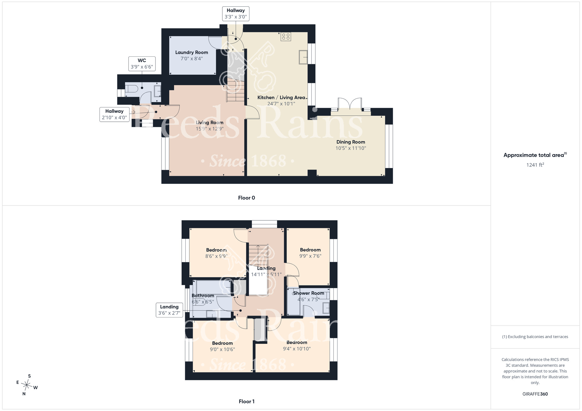 Floorplan of 4 bedroom Detached House for sale, St. Austell Close, Hemlington, North Yorkshire, TS8