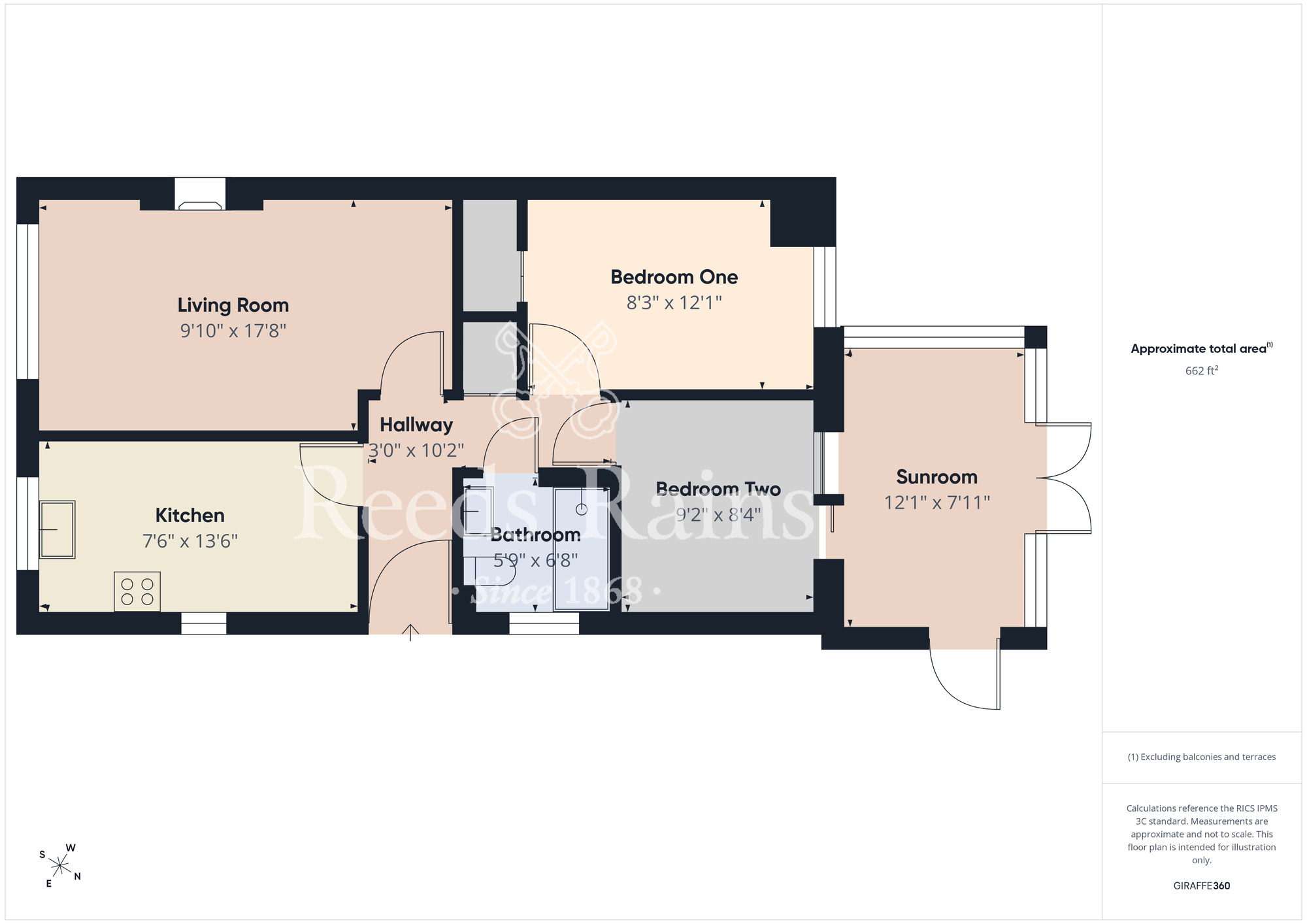 Floorplan of 2 bedroom Semi Detached Bungalow for sale, Sandy Flatts Court, Middlesbrough, North Yorkshire, TS5