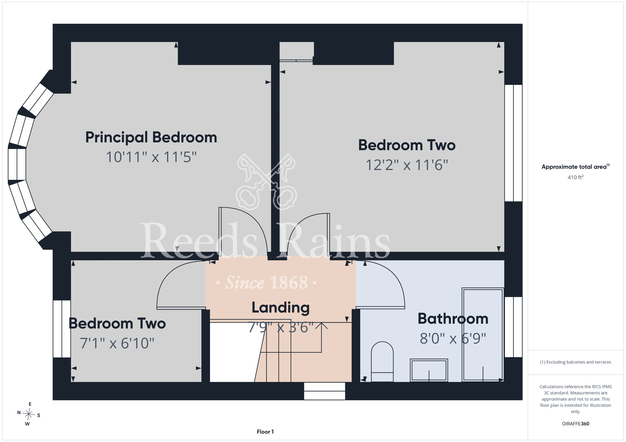 Floorplan of 3 bedroom Semi Detached House for sale, Harrogate Crescent, Middlesbrough, North Yorkshire, TS5