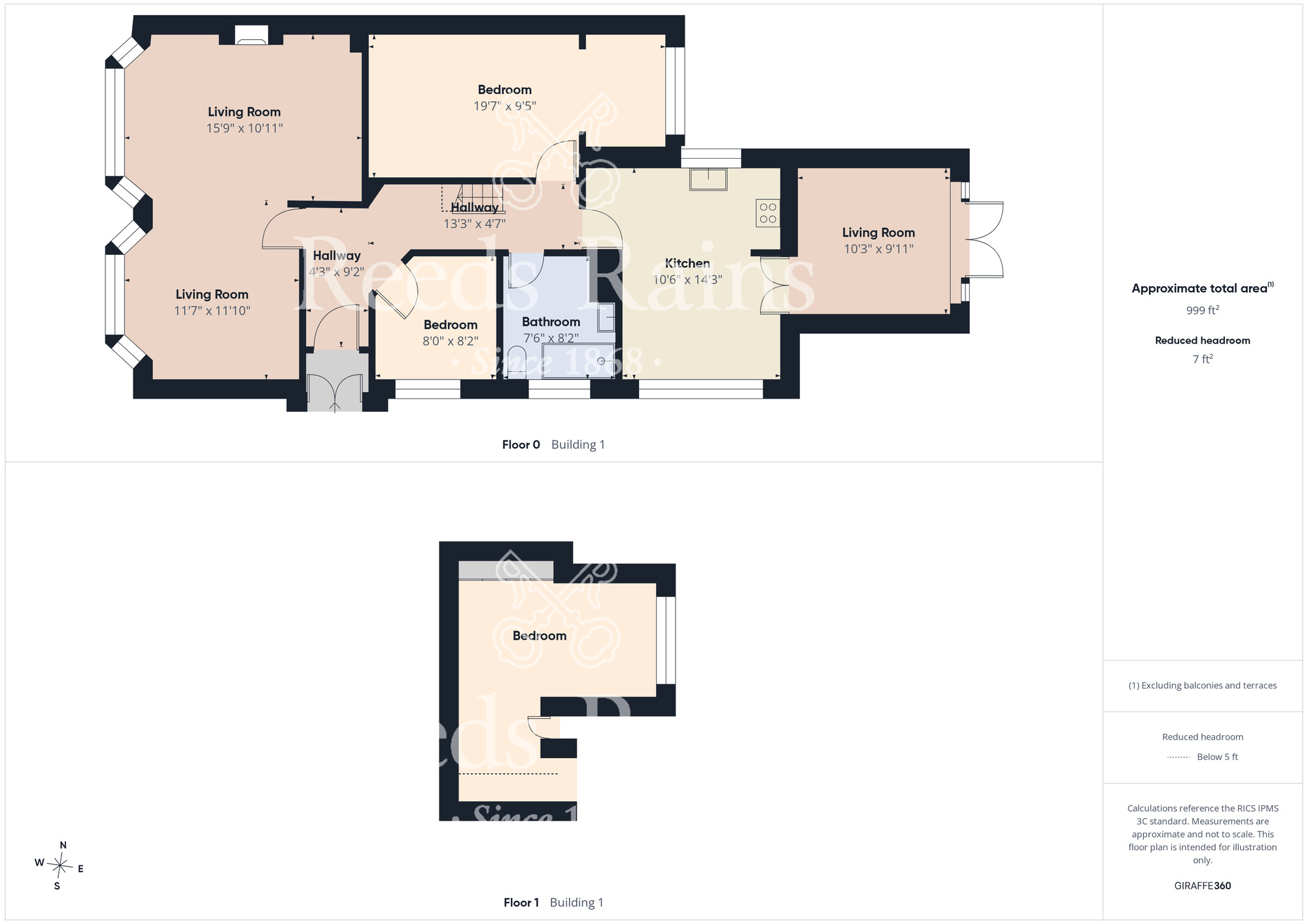 Floorplan of 3 bedroom Semi Detached Bungalow for sale, Aldwark Close, Middlesbrough, North Yorkshire, TS5