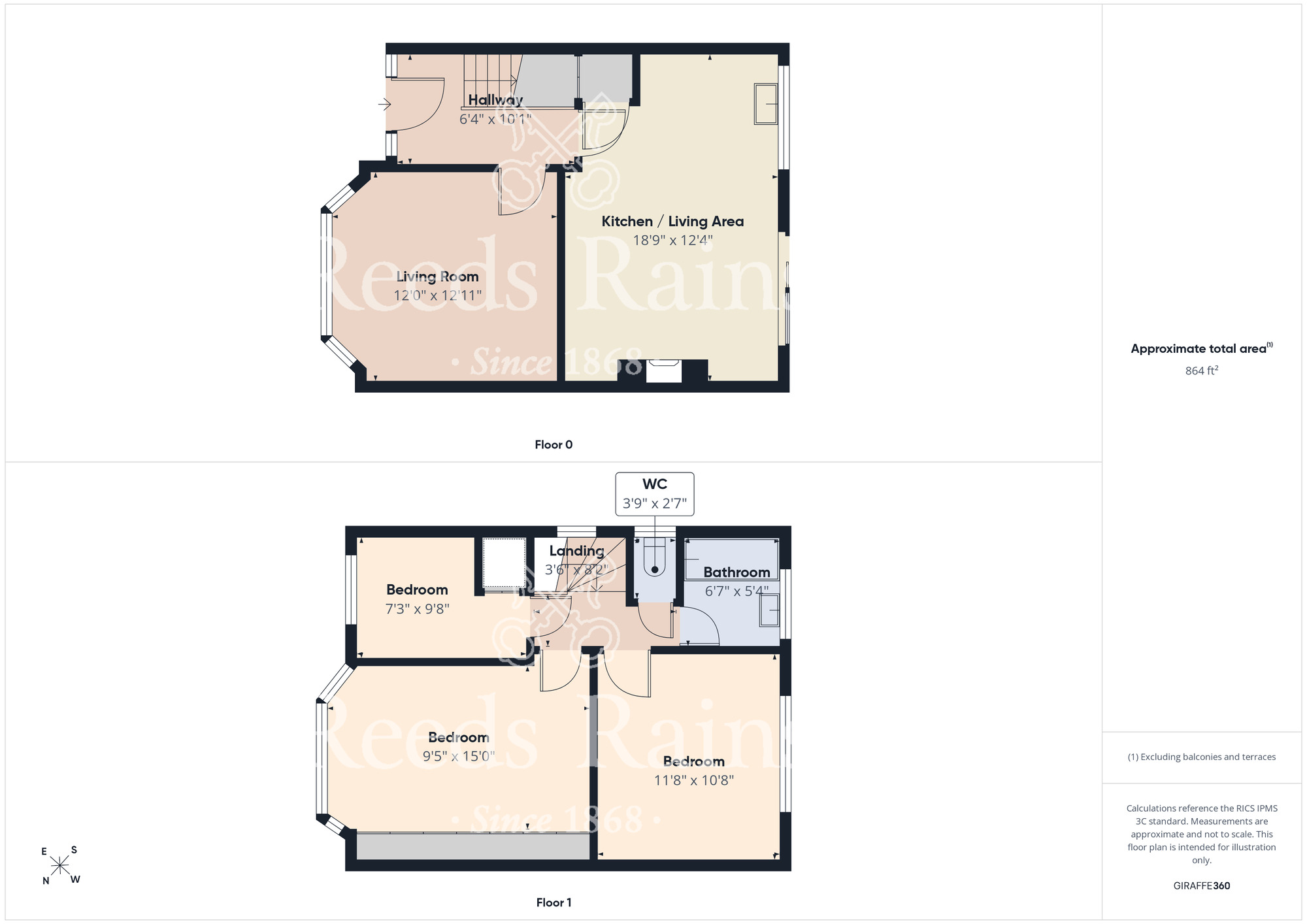 Floorplan of 3 bedroom Semi Detached House for sale, Cornsay Close, Middlesbrough, TS5