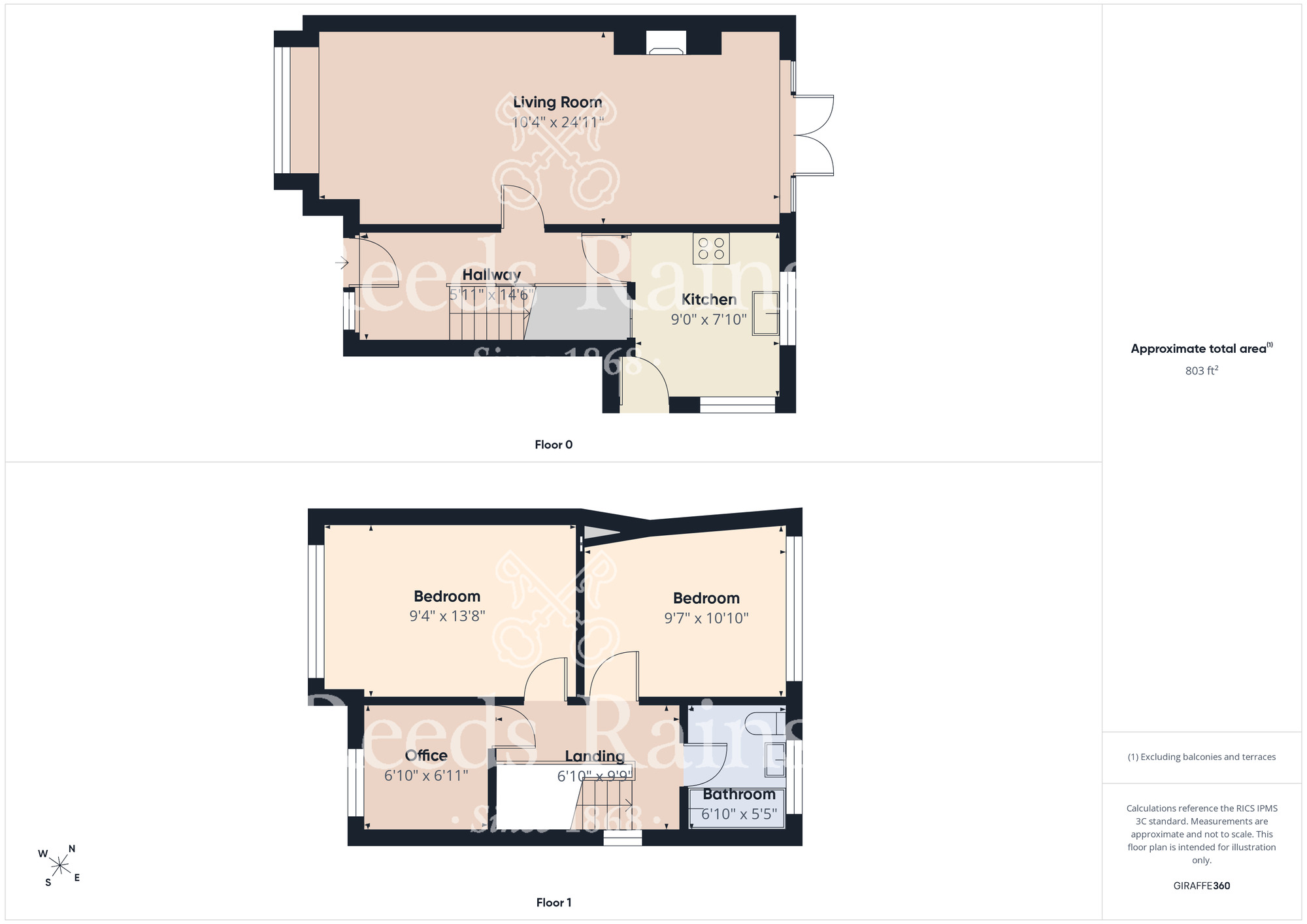 Floorplan of 3 bedroom Semi Detached House for sale, Longbank Road, Ormesby, North Yorkshire, TS7