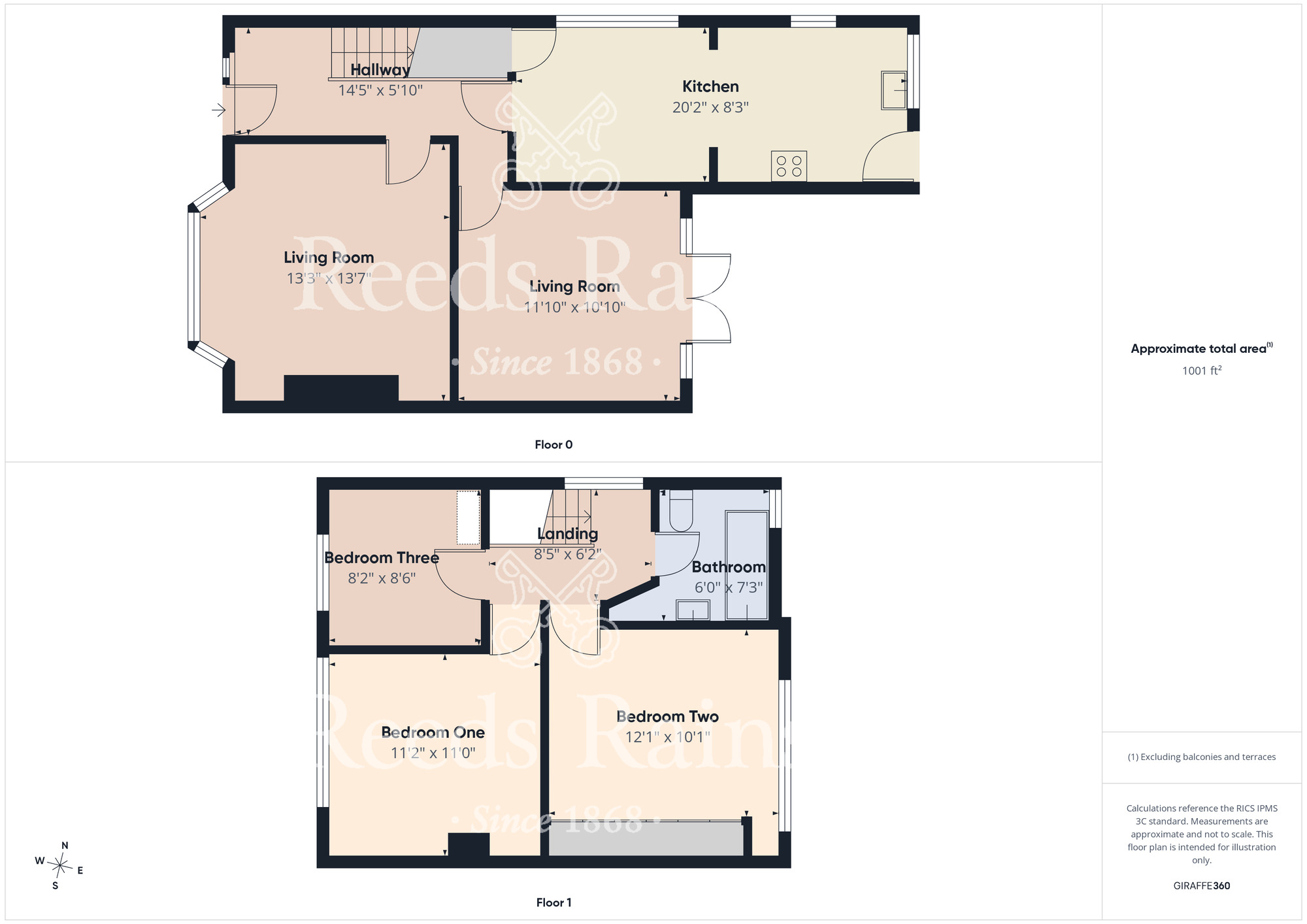 Floorplan of 3 bedroom Semi Detached House for sale, Earlsdon Avenue, Middlesbrough, North Yorkshire, TS5