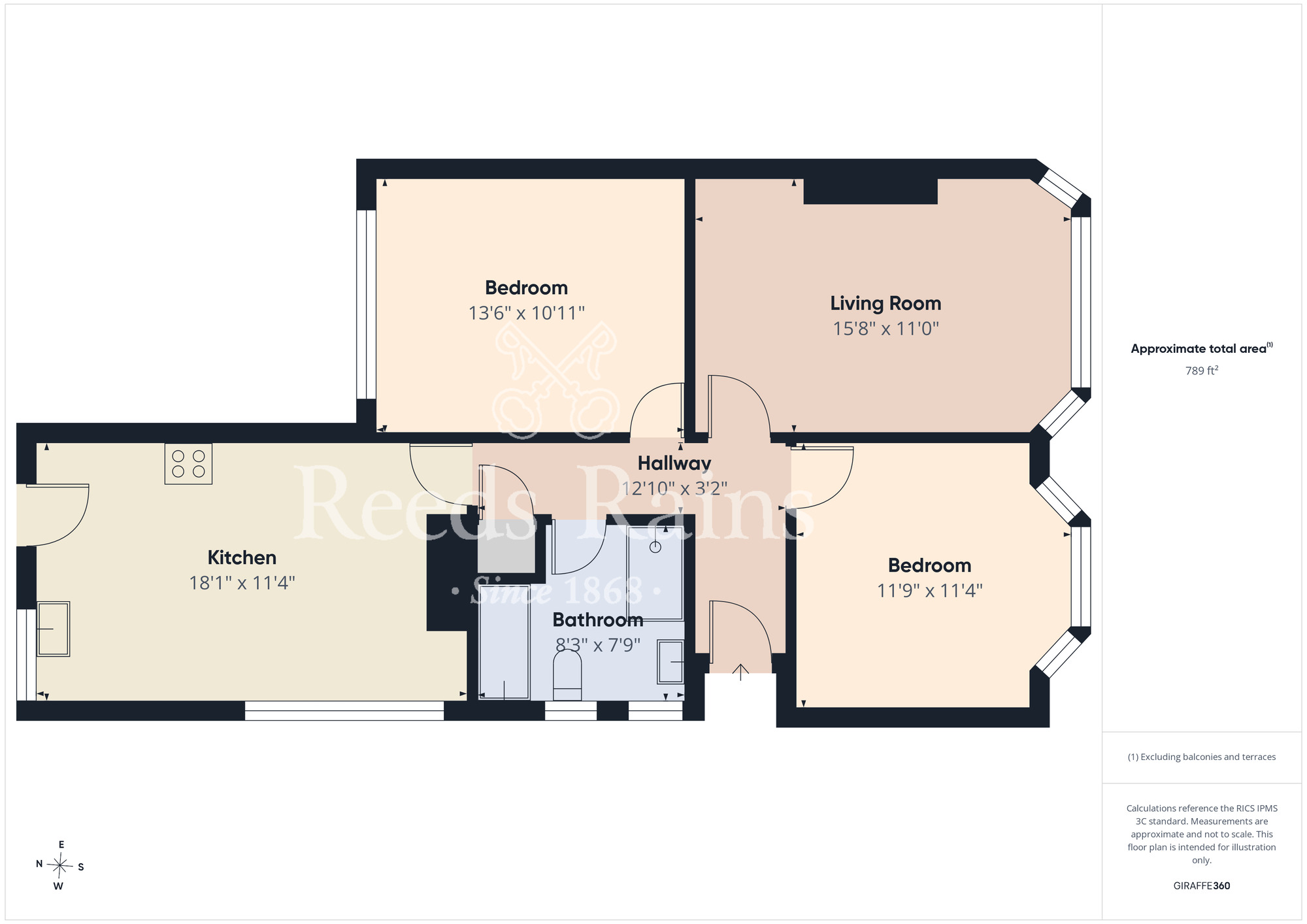 Floorplan of 2 bedroom Semi Detached Bungalow for sale, Ledbury Drive, Middlesbrough, North Yorkshire, TS5