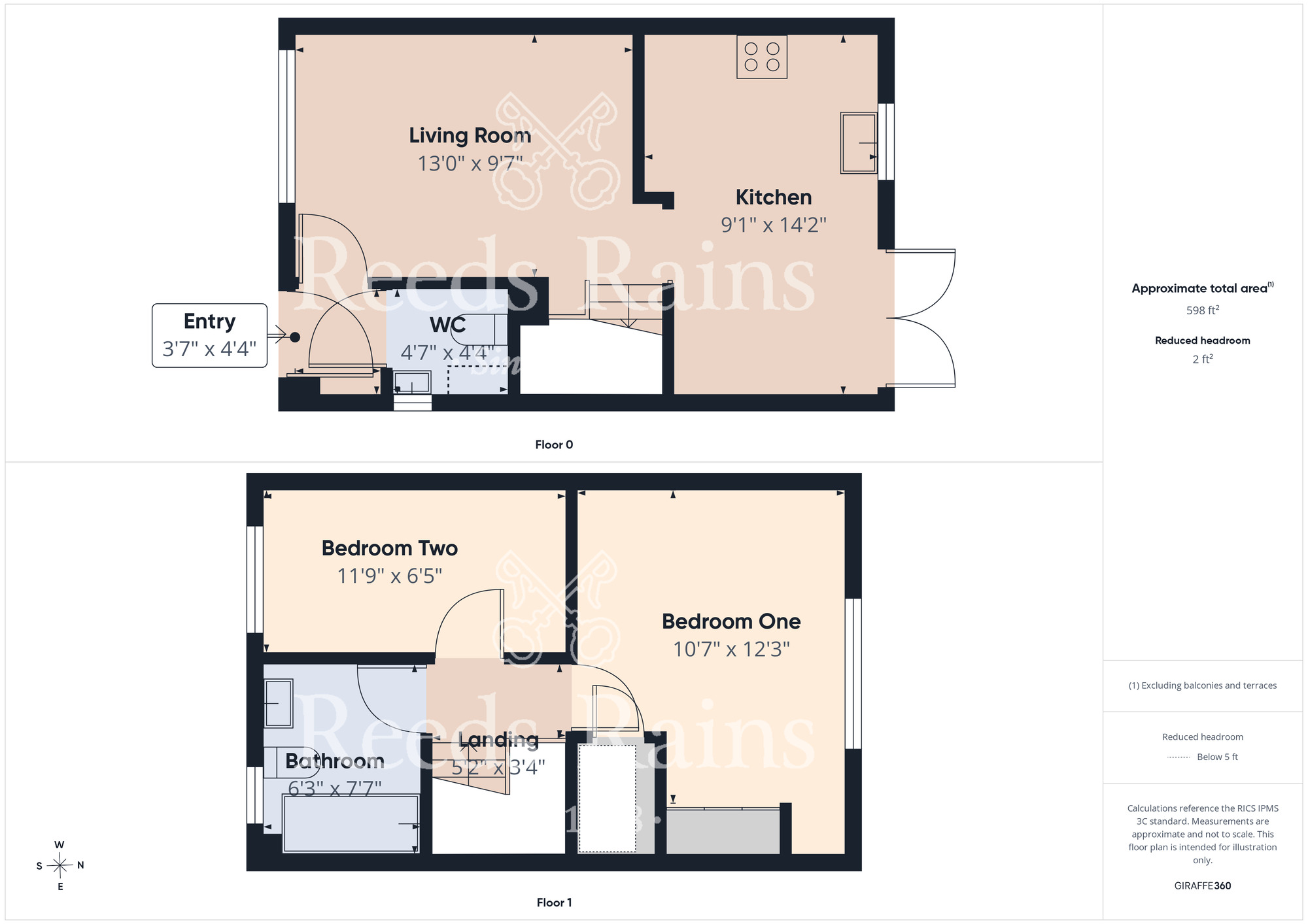 Floorplan of 2 bedroom Mid Terrace House for sale, Park Road South, Middlesbrough, North Yorkshire, TS4