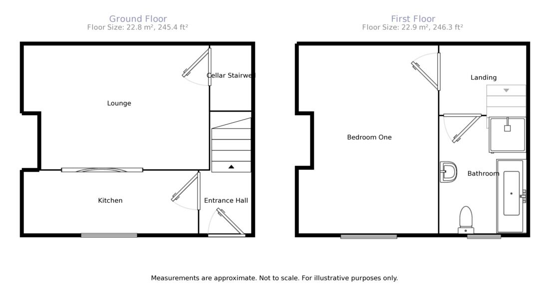 Floorplan of 1 bedroom  House to rent, Florence Terrace, Morley, Leeds, LS27