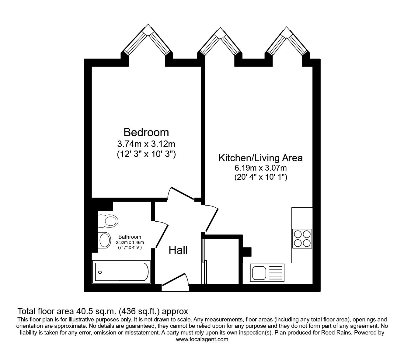 Floorplan of 1 bedroom  Flat to rent, Melbourne Street, Morley, Leeds, LS27