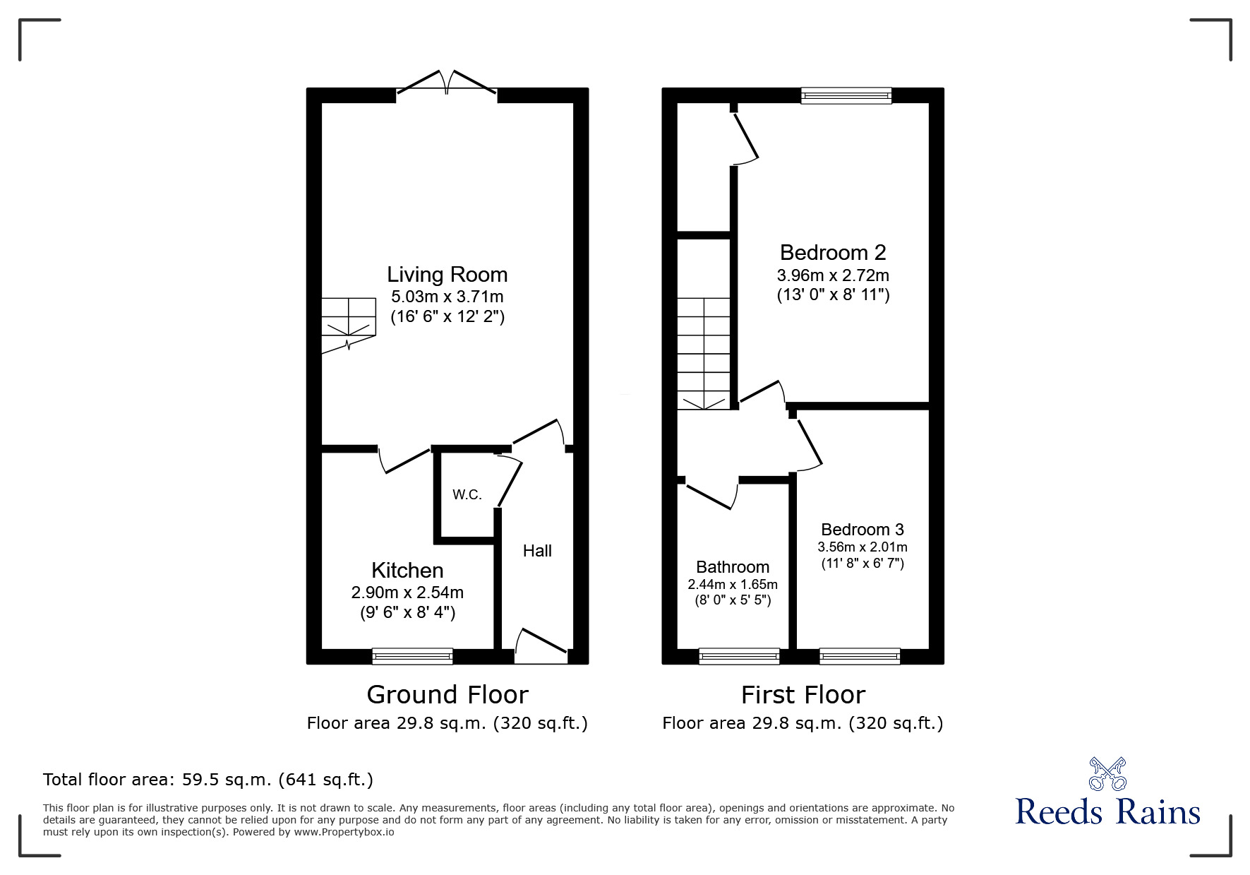 Floorplan of 2 bedroom End Terrace House to rent, Seven Hill Way, Morley, West Yorkshire, LS27