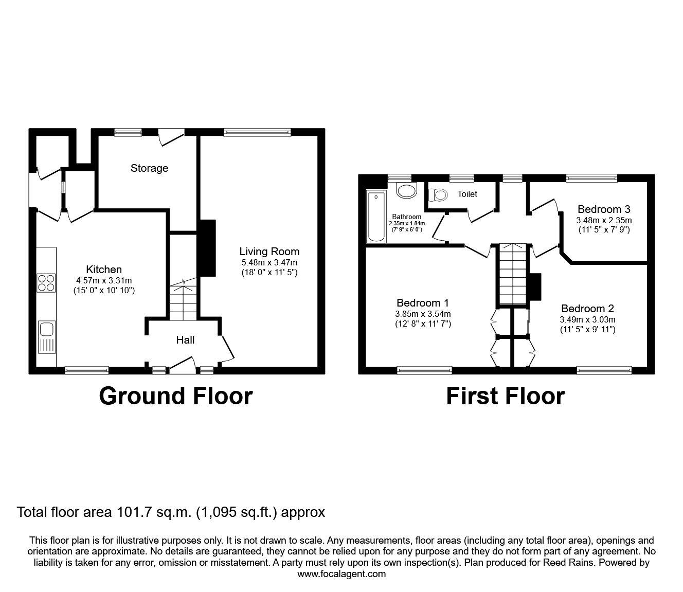 Floorplan of 3 bedroom Semi Detached House to rent, Deansway, Morley, West Yorkshire, LS27