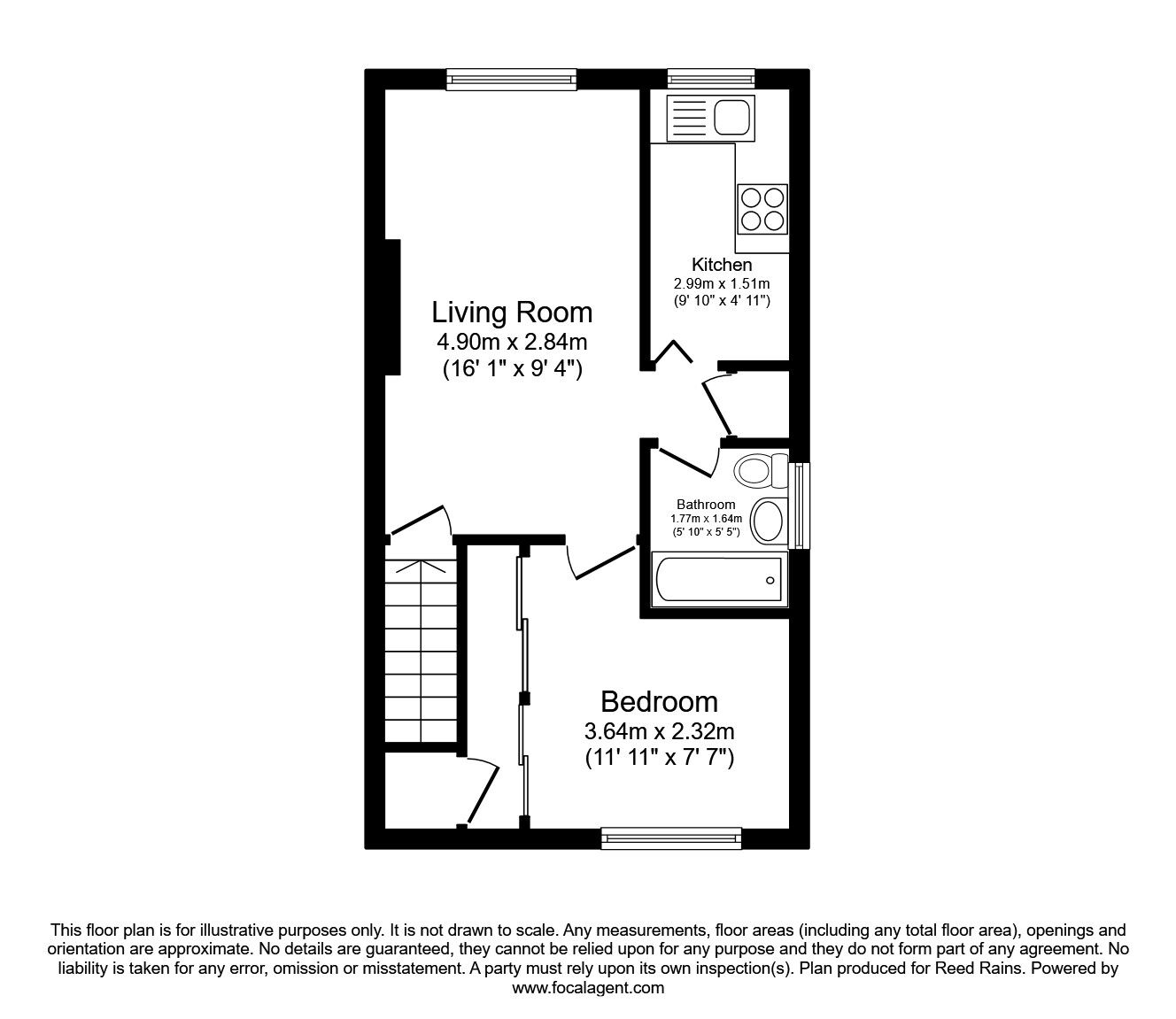 Floorplan of 1 bedroom  Flat to rent, Marston Avenue, Morley, West Yorkshire, LS27