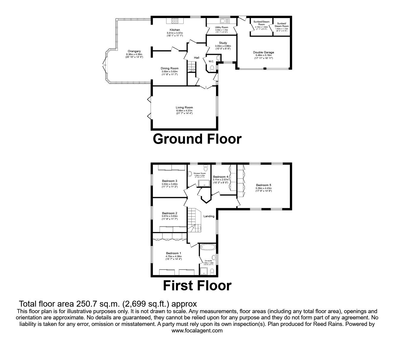 Floorplan of 5 bedroom Detached House for sale, Lindsay Acre, Tingley, West Yorkshire, WF3