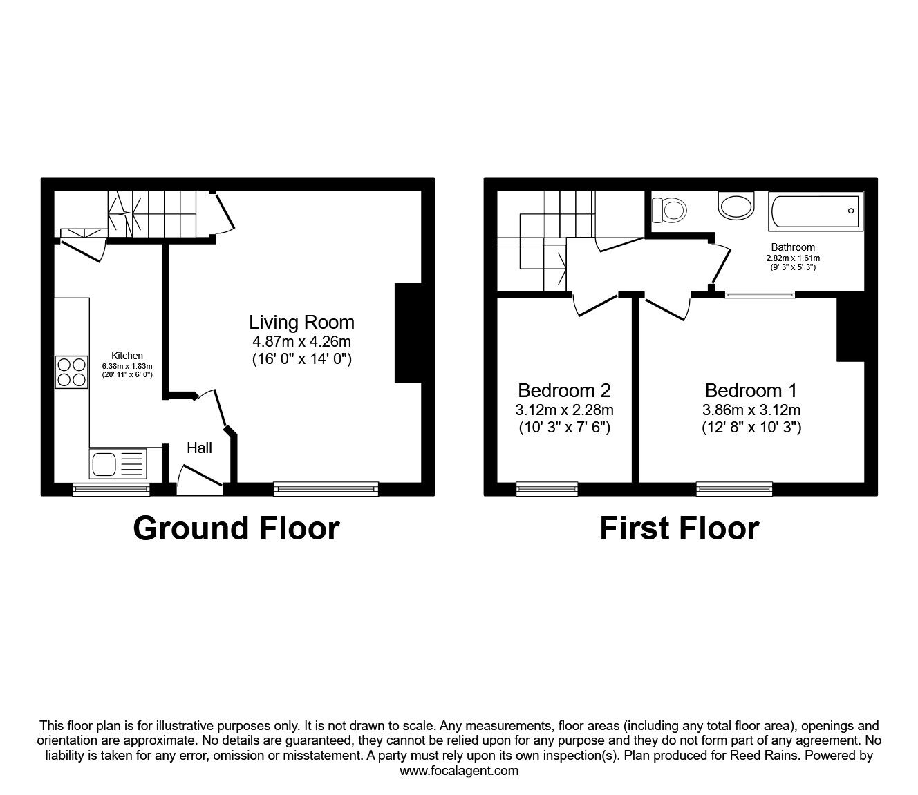 Floorplan of 2 bedroom Mid Terrace House to rent, East Park Street, Morley, West Yorkshire, LS27